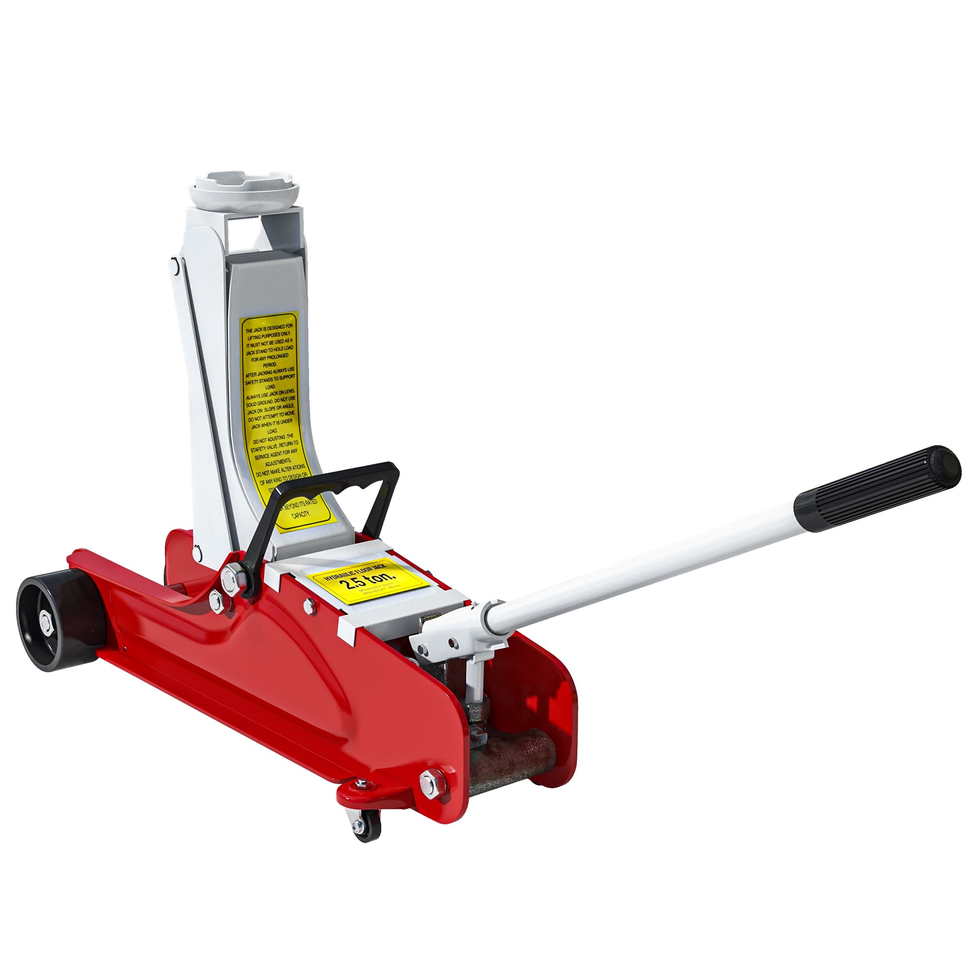 HOMCOM Cric hydraulique à profil bas, en acier robuste, Charge maximale de 2500 kg, capacité de levage de 8 à 38 cm, rouge