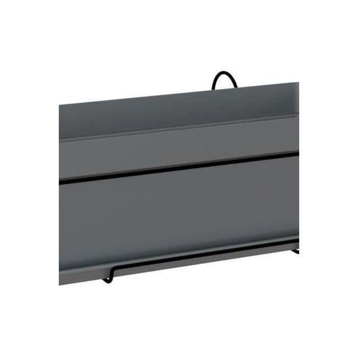 Jardiniere balcon CAPRI - Plastique - Anthracite - Rectangulaire - 50,2 x 28,5 x h20,7 cm - ARTEVASI