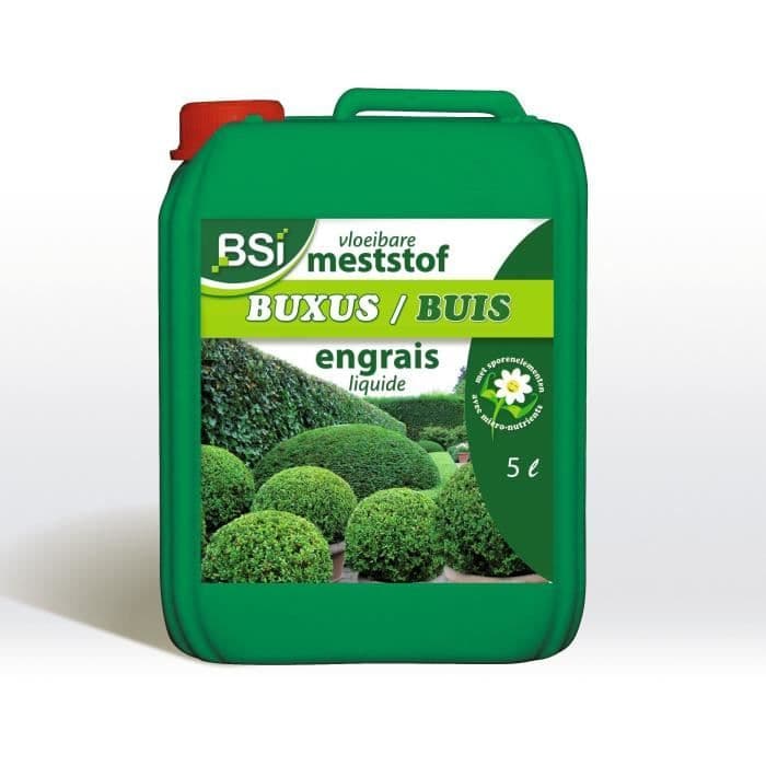 Engrais minéral liquide pour les especes de Buis - Oligo - Elémentss solubles dans l'eau - 5L - BSI