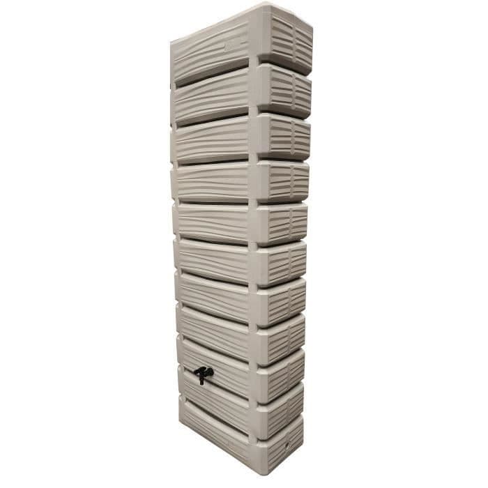 Récupérateur d'eau DUNE - Plastique - Grege - 60 x 34 x 180 cm - 300L - BELLI