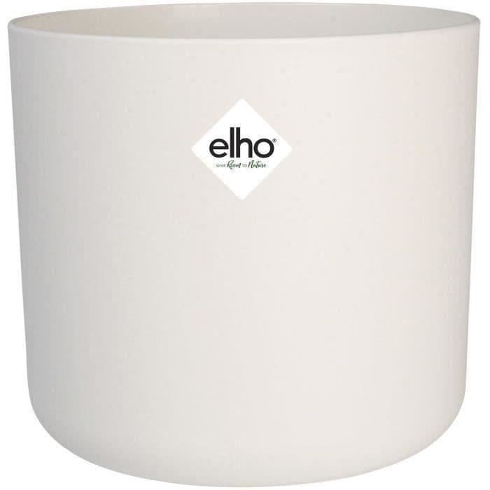 ELHO Pot de fleurs rond B.FOR Soft - Plastique - Ø24,7 x H 23,3 cm - Blanc