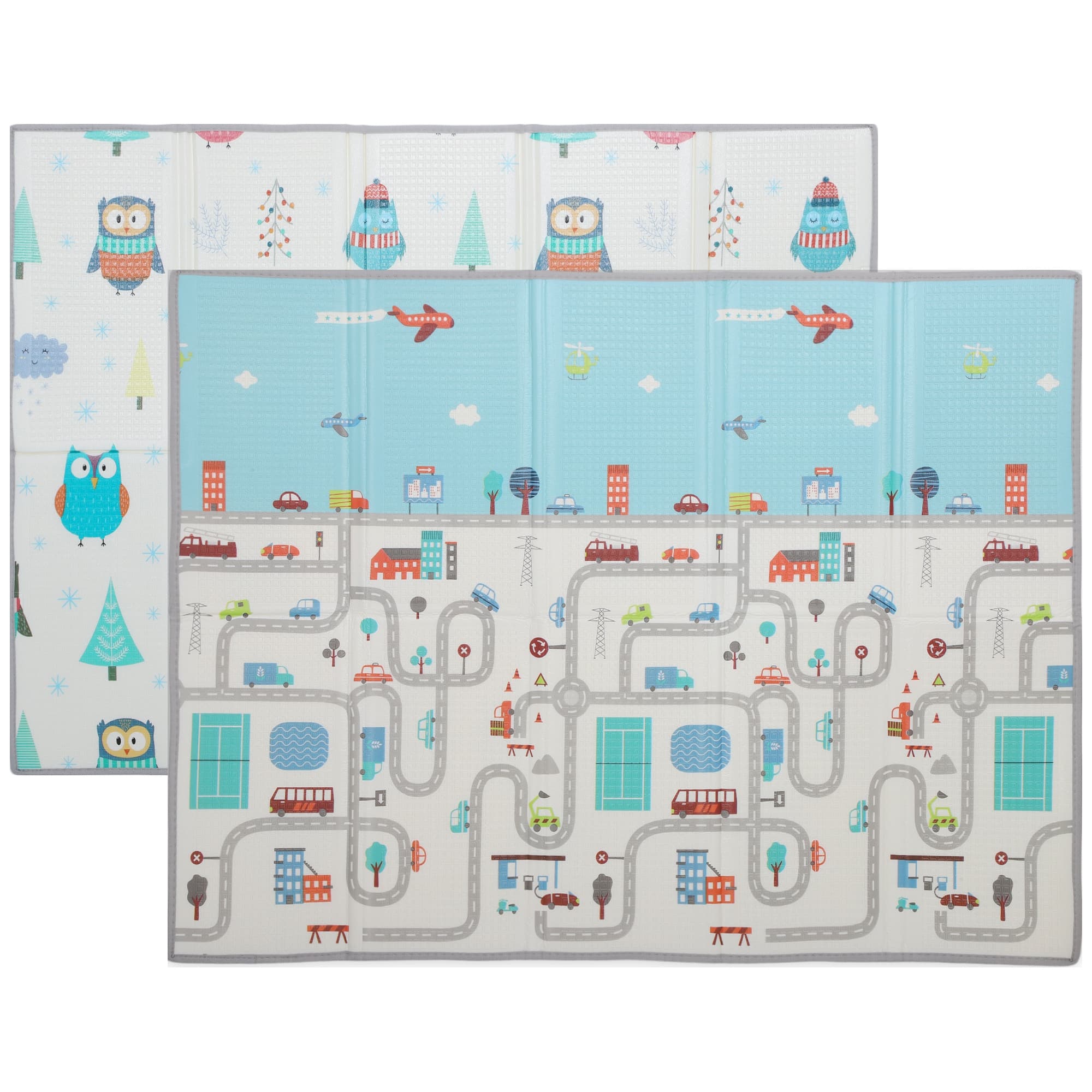 AIYAPLAY Tapis de jeu pour bébé, motif animaux, mousse, rembourrage de 1,5 cm d'épaisseur, antidérapant