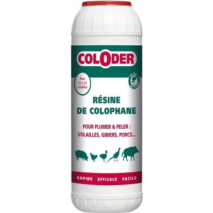 SANITERPEN COLODER - Résine de colophane 600 g - S'utilise pour le plumage de volailles