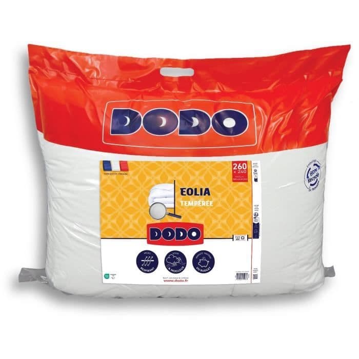 Couette Tempérée 300 gr/m2 DODO - EOLIA - 240 x 260 cm - Blanc