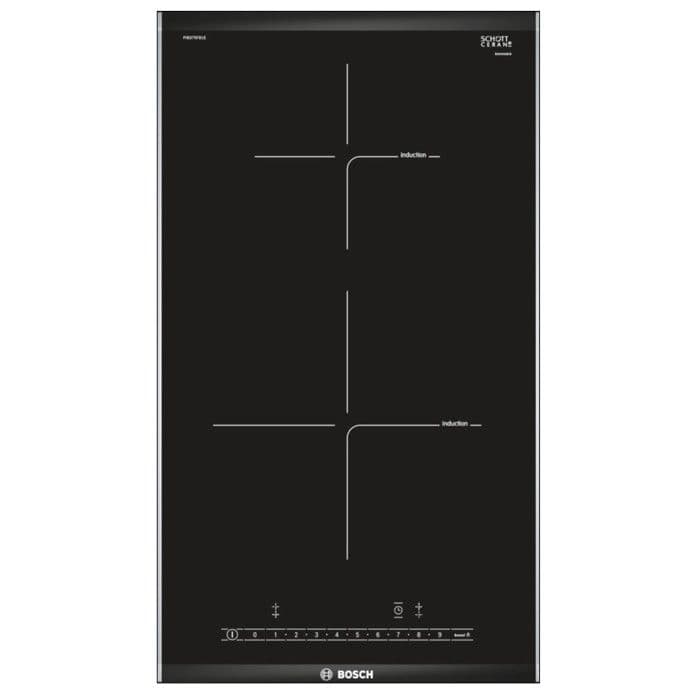 Table de cuisson vitrocéramique BOSCH PIB375FB1E - 2 foyers induction - QuickStart - Sécurité enfants