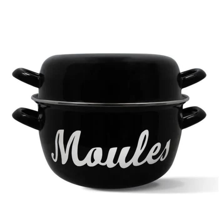 Marmite a moule - MENASTYL - 3645563 - En acier émaillé - Noir - 18 cm - Avec écritures - Tous feux dont induction