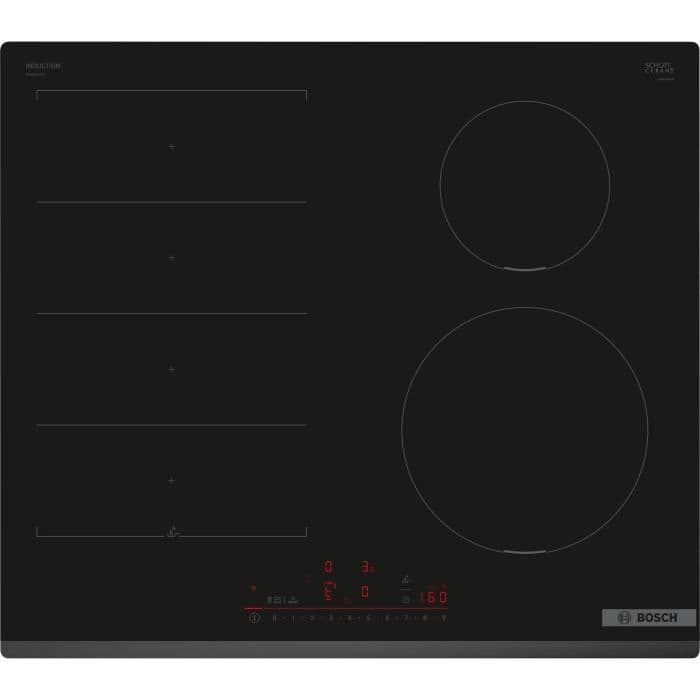 Table induction - BOSCH SERIE 6 PIX631HC1E - 4 foyers - 7400 W - Multitouch+ - Zone flex - Noir