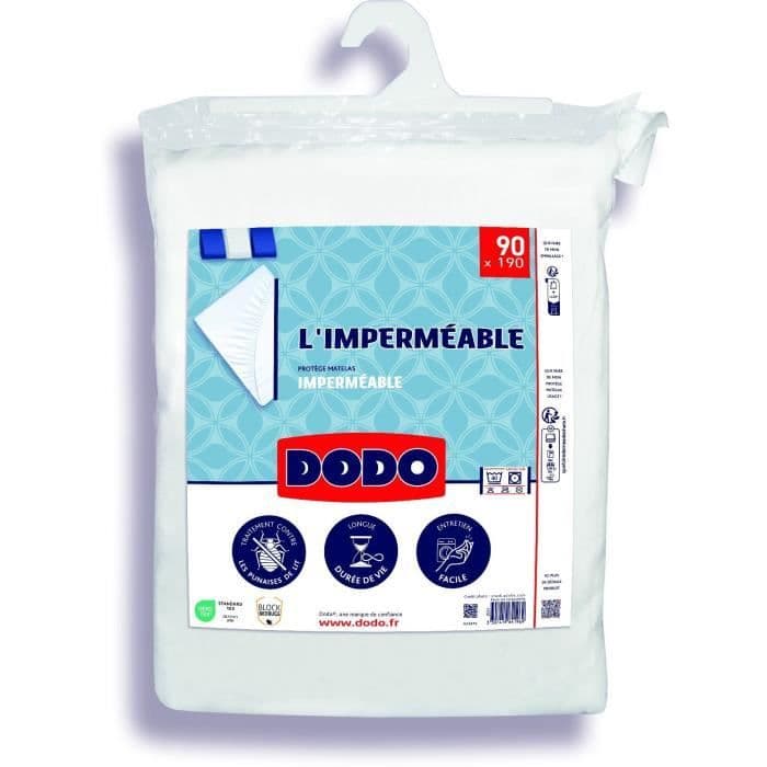 Protege Matelas Imperméable - DODO - 90 x 190 cm - Coton & Polyester - Anti Punaise De Lit
