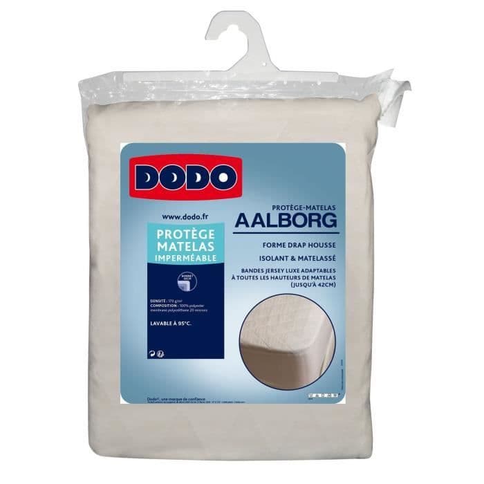 Protege Matelas Aalborg - DODO - Matelassé & Imperméable - 180 x 200 cm - Blanc