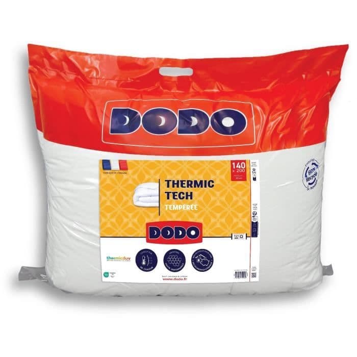 Couette Tempérée 250 g/m2 - DODO - THERMIC TECH - 140 x 200 cm - Blanc