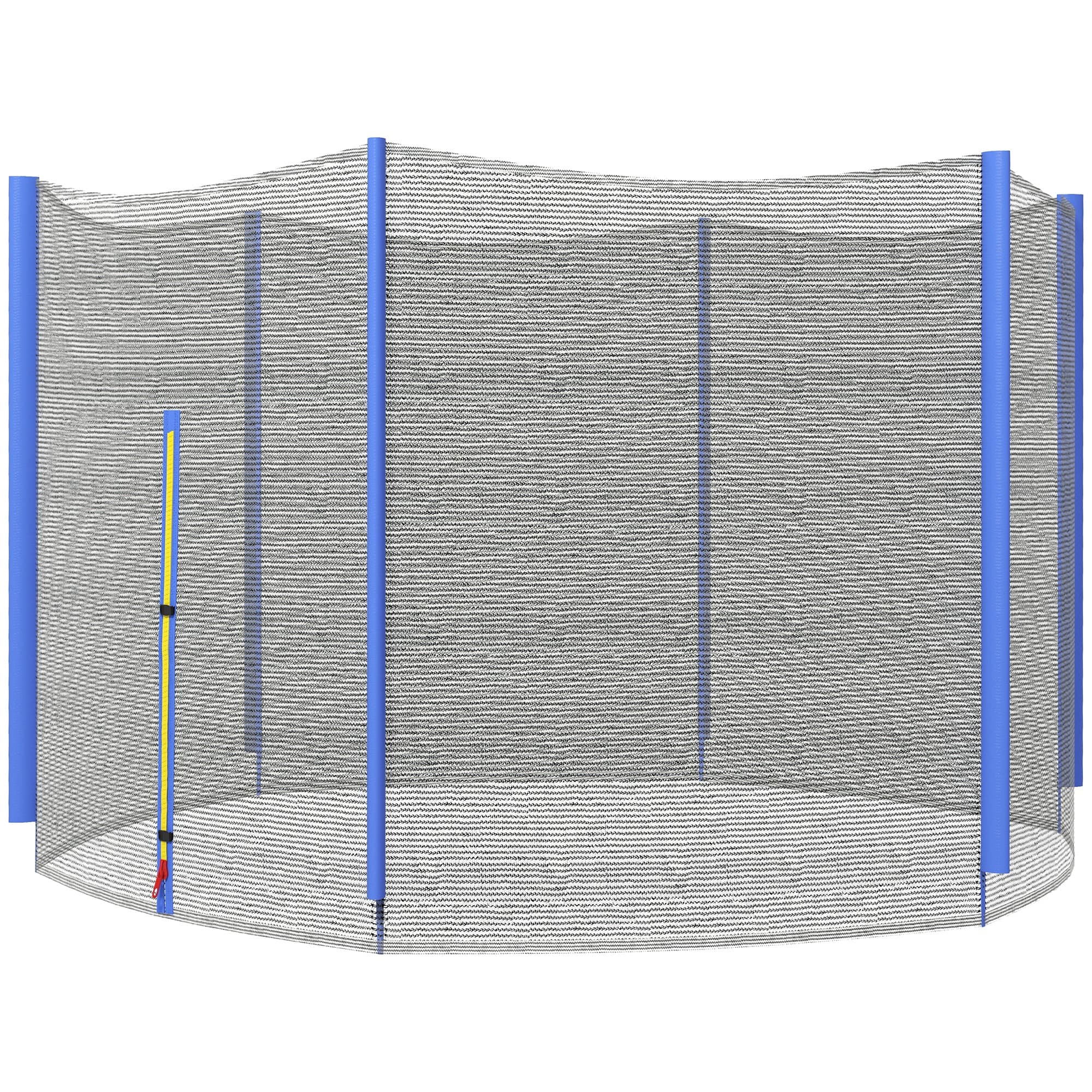 SPORTNOW Filet de remplacement pour trampoline, filet de sécurité avec 1 porte zipée pour trampoline Ø 244 cm et 6 poteaux