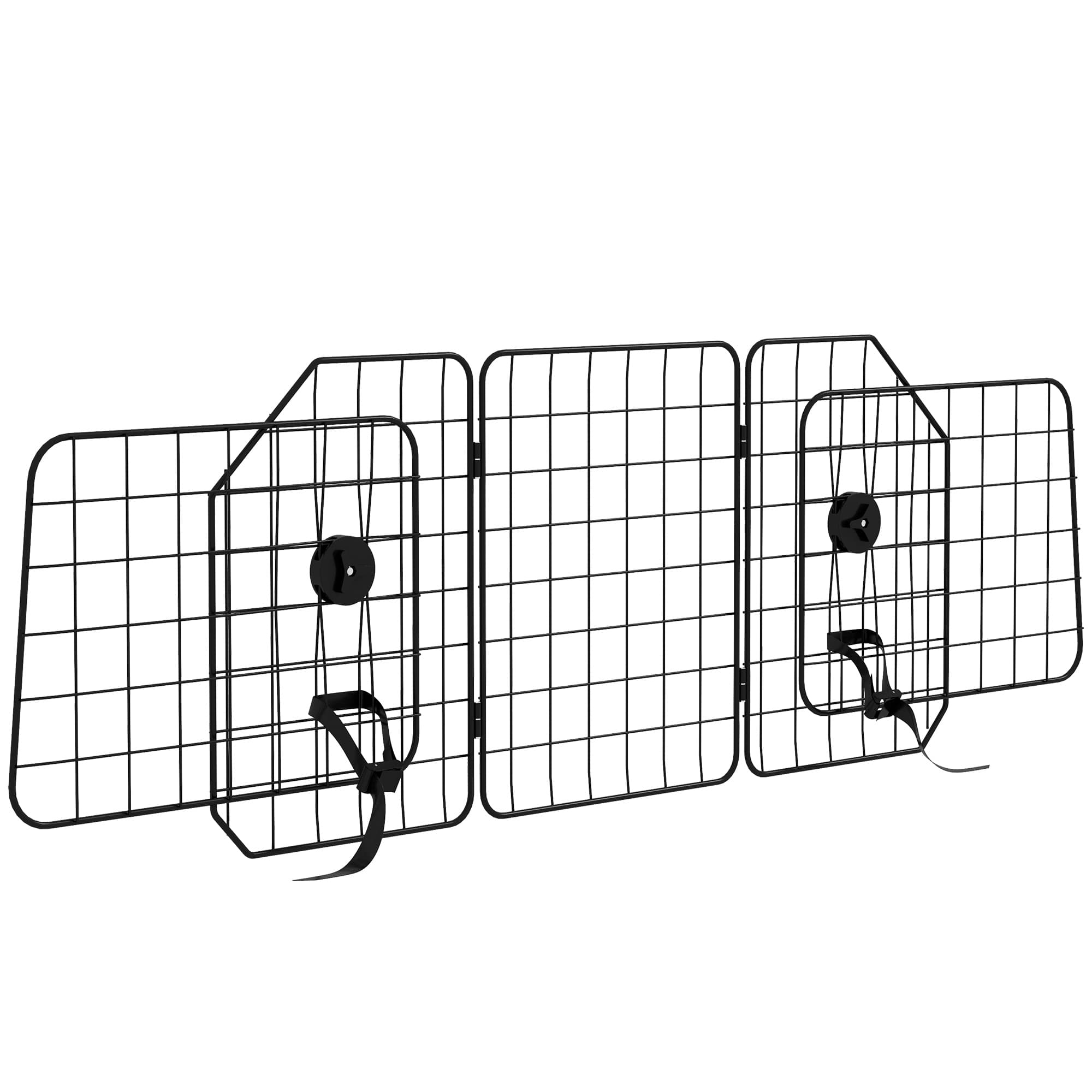 PawHut Grille de séparation voiture pour chien pliable largeur ajustable 93 à 150 cm barrière pour chien universelle, noir