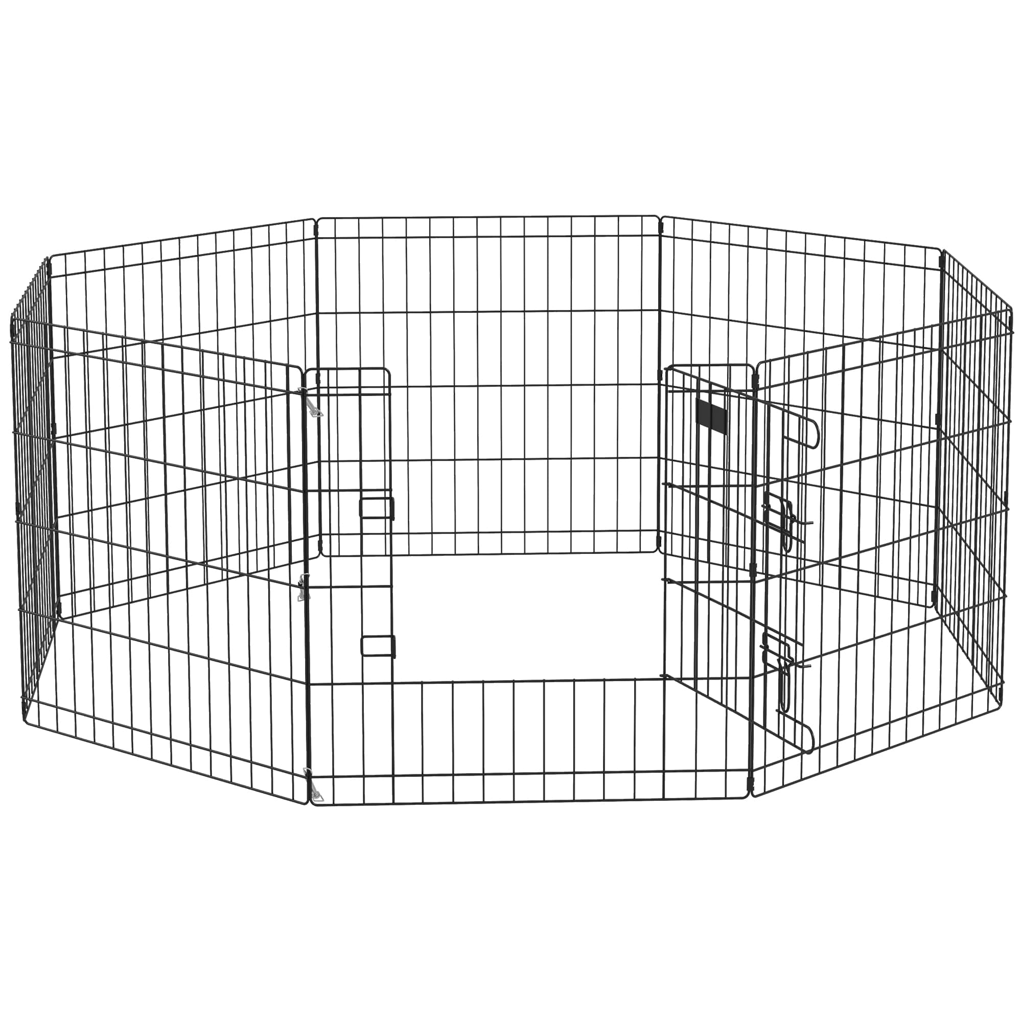 PawHut Enclos Modulable Pliable 8 Panneaux pour Chiens, Lapins et Rongeurs Intérieur/Extérieur Aosom France