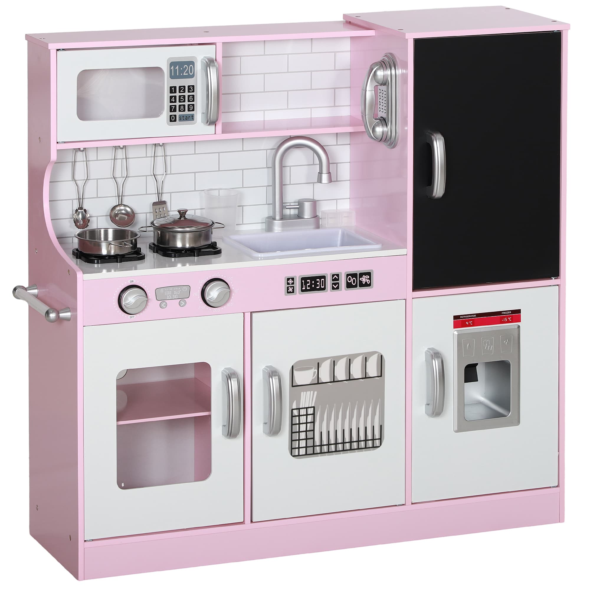 AIYAPLAY Cuisine enfant jouet d'imitation pour enfant - dinette enfant de 3-8 ans, rose
