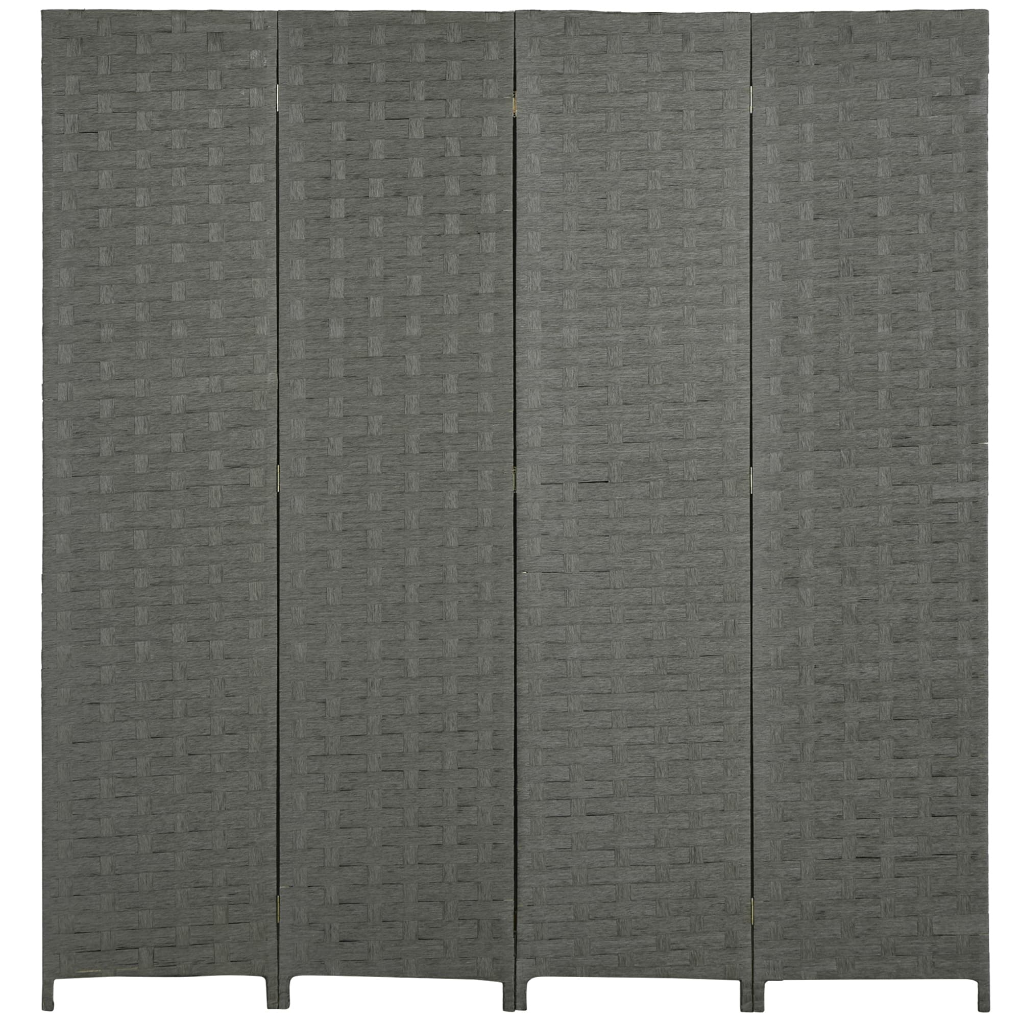 HOMCOM Paravent intérieur en bois 4 panneaux séparateur de pièce cloison, dim. 159,5L x 169,5H x 1,6P cm