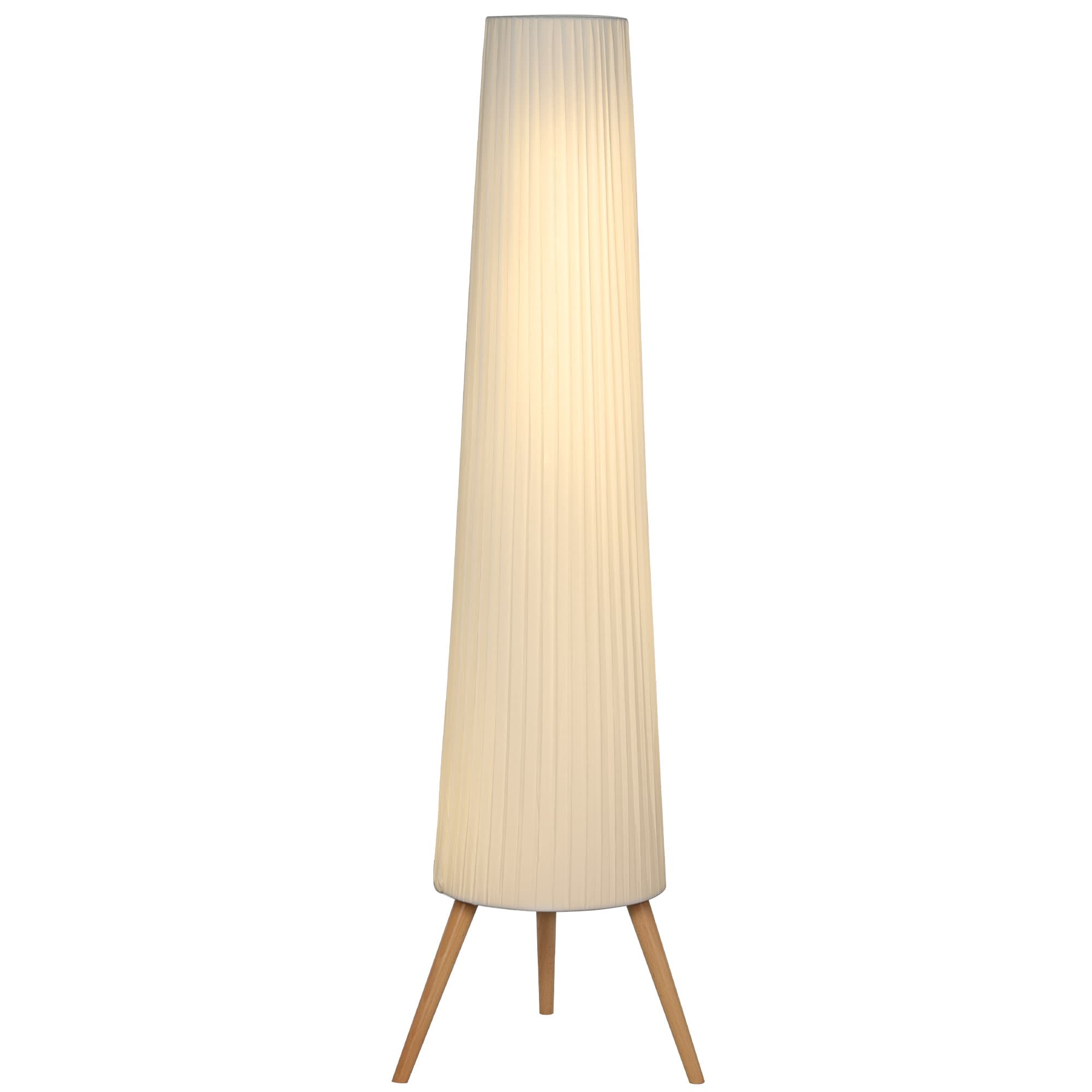 HOMCOM Lampadaire sur Pied Trépied avec Interrupteur au Pied et Luminosité Réglable, 46x46x153 cm, Blanc