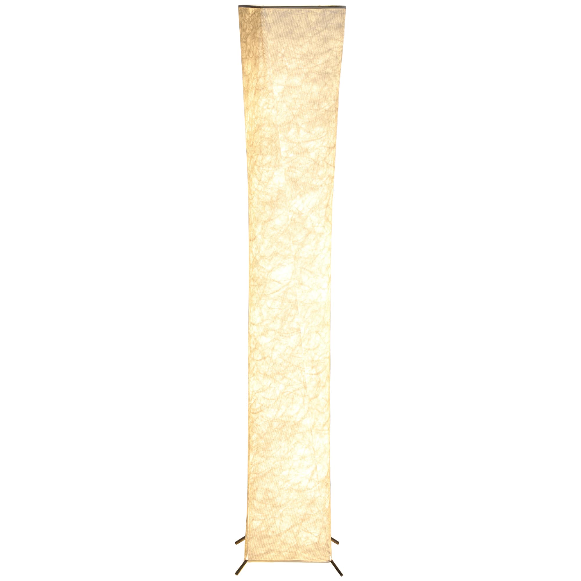 HOMCOM Lampadaire Moderne avec Interrupteur au Pied, en Acier et Tissu, 25x25x129 cm, Blanc et Argent