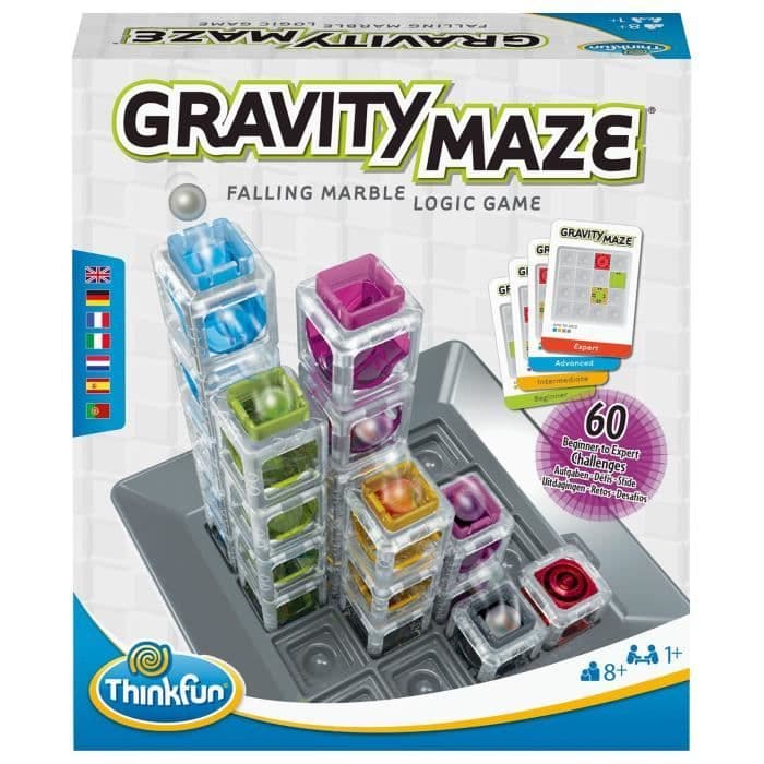 Gravity Maze jeu de logique, Casse-tete, Circuit-bille-Construction, 60 défis, des 8 ans-Ravensburger, 76433, ThinkFun