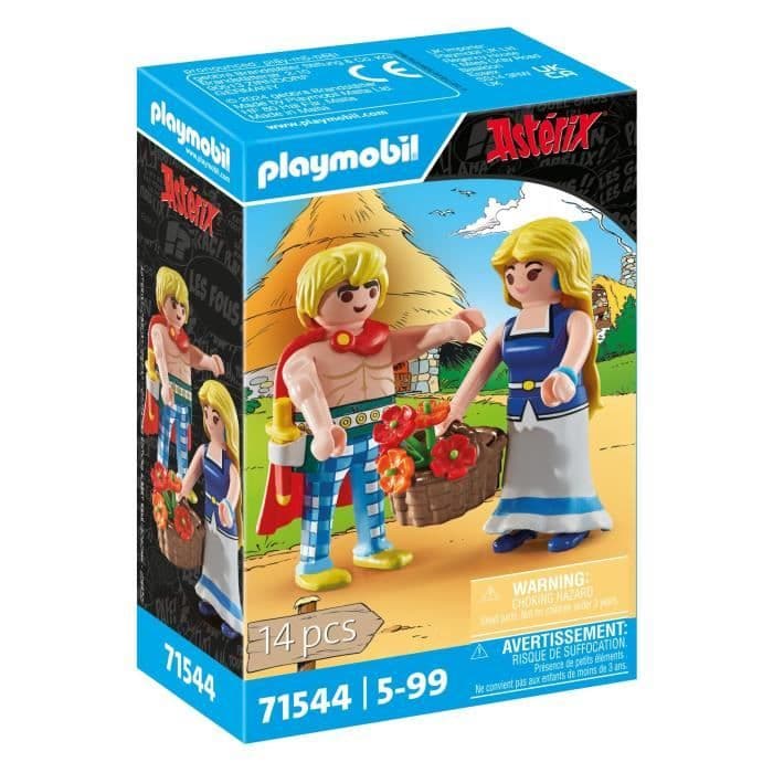 PLAYMOBIL 71544 Tragicomix et Falbala, Personnages d'Astérix, 14 pieces, Des 5 ans