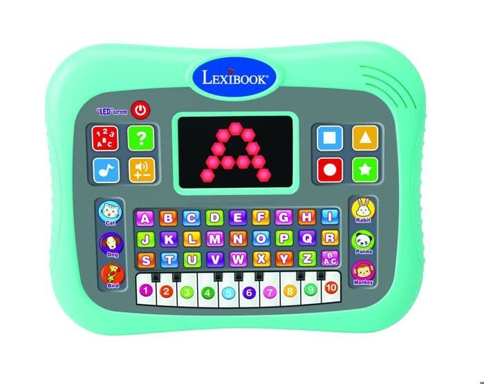 Lexibook, Tablette Parlante Éducative, Anglais/Français, Alphabet, Chiffres, Animaux, Piano, Modes quiz interactifs, Des 3 ans