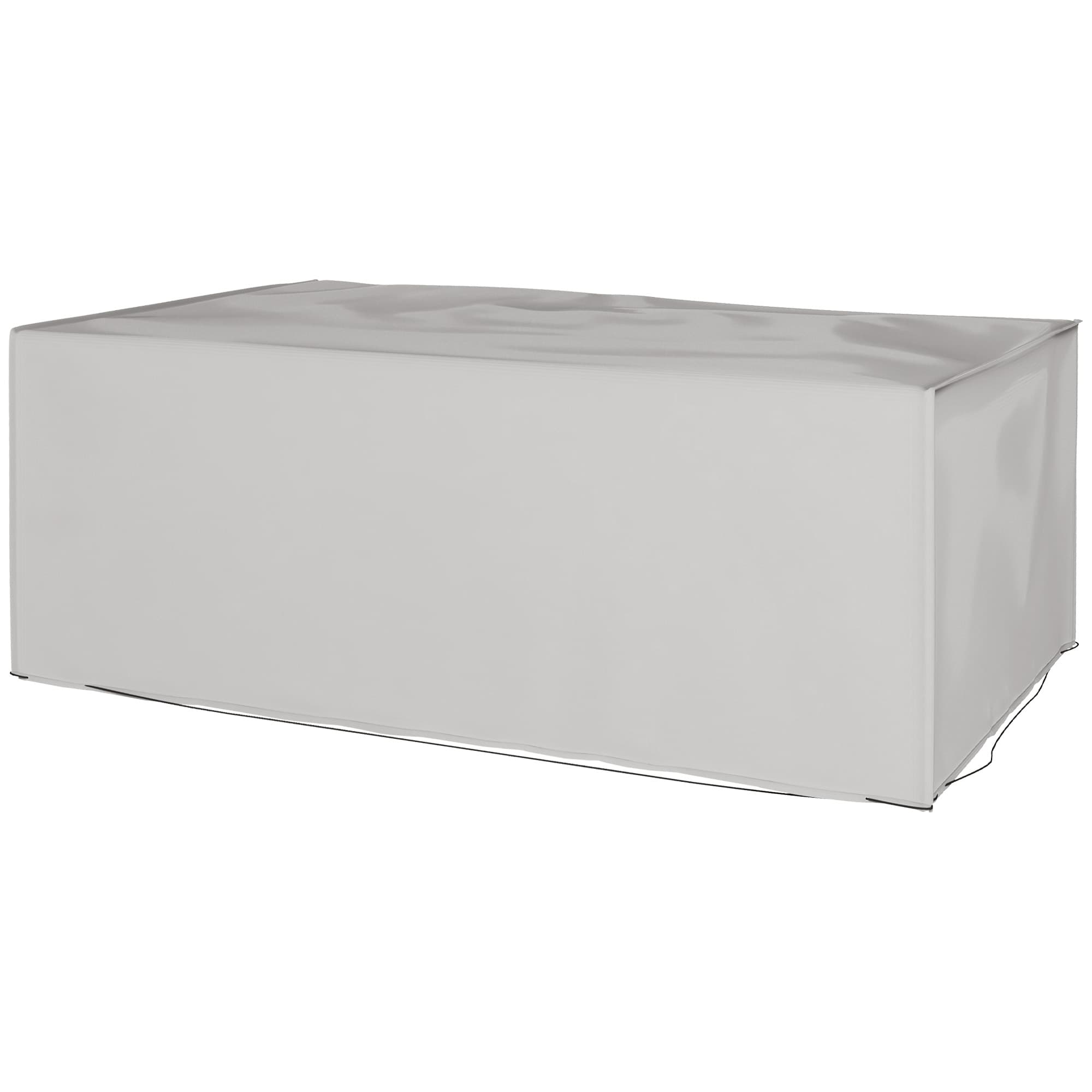 Outsunny Housse de protection pour mobilier de jardin Hivernale Étanche Anti-UV Bâche 600D Oxford 210 x 140 x 80 cm Gris