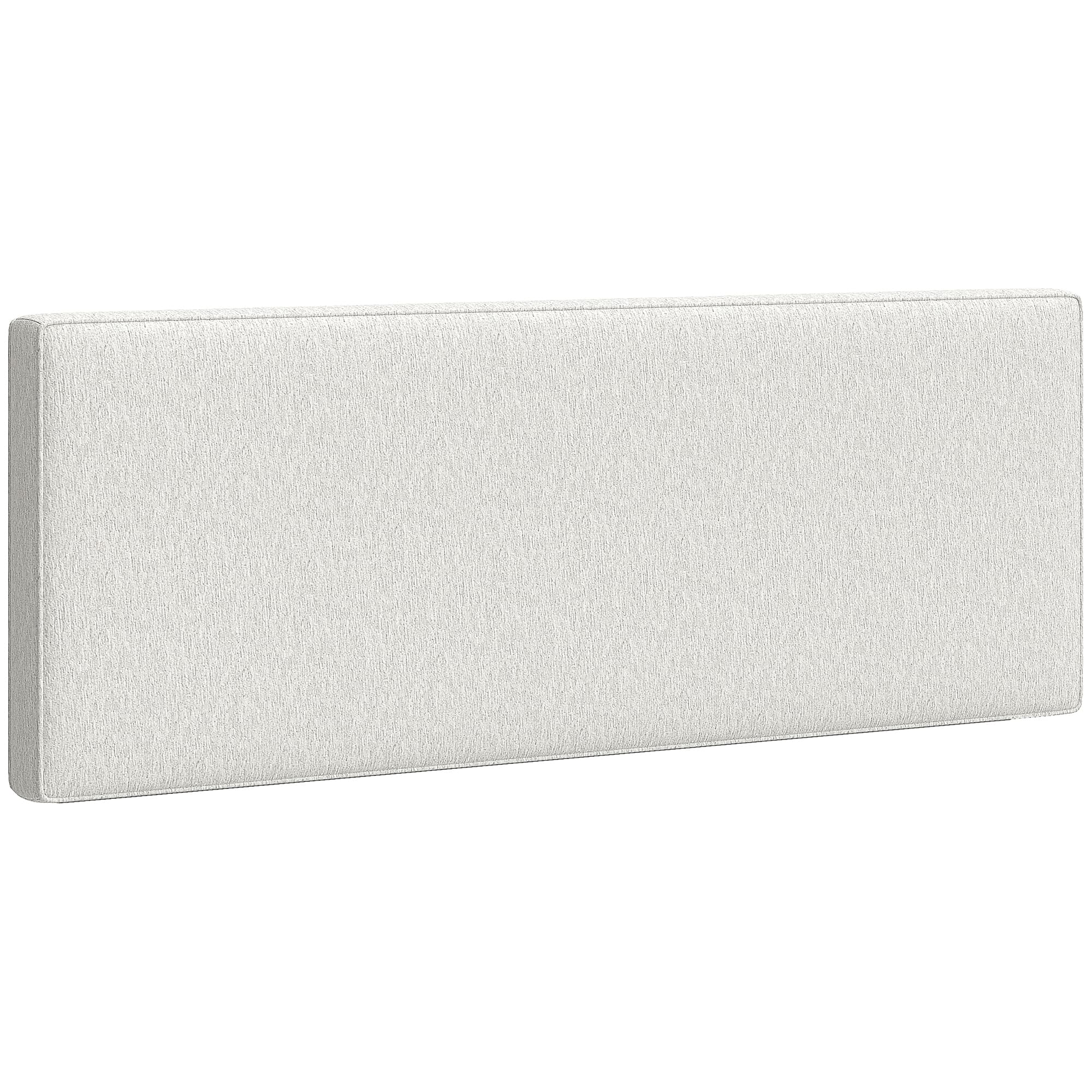 HOMCOM Tête de lit murale rembourrée pour lit, 160 x 10 x 60 cm, revêtement tissu, Blanc crème