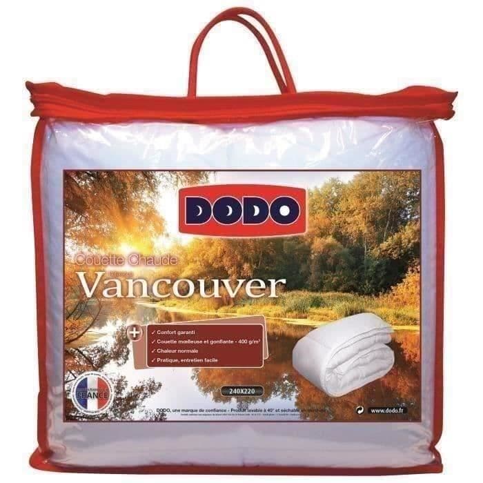 Couette Chaude Vancouver 400gr/m2 - DODO - 240 x 260 cm - Blanc