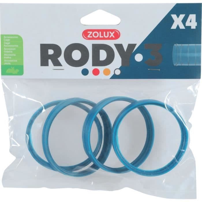 Connecteurs pour cage rongeur Rody3 - ZOLUX - Roylounge - Bleu - 4 pieces
