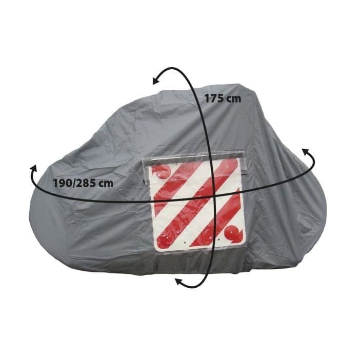 Bâche de protection - OPTIMA - Polyester enduit imperméable 110 g/m2 - 2 sangles réglables incluses - Pour 2-3 vélos