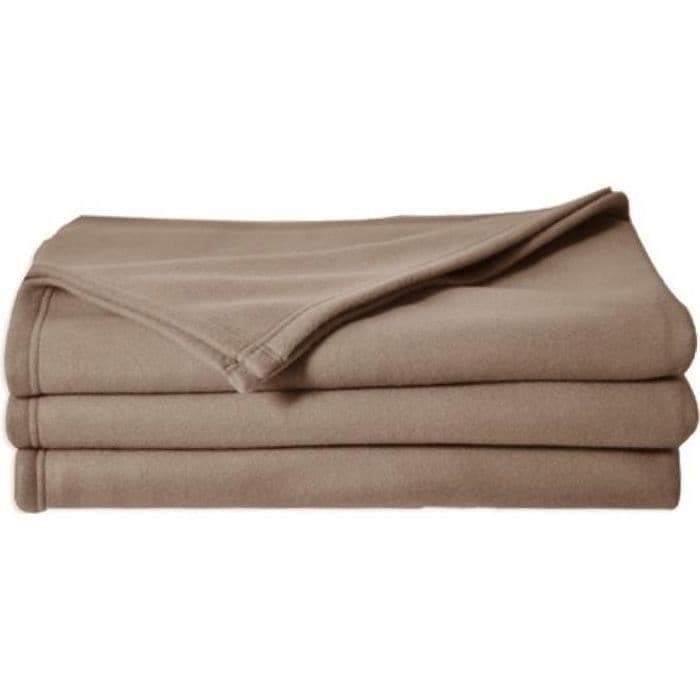 Couverture Polaire Toison d'Or - Poleco - 220 x 240 cm - Coloris Taupe