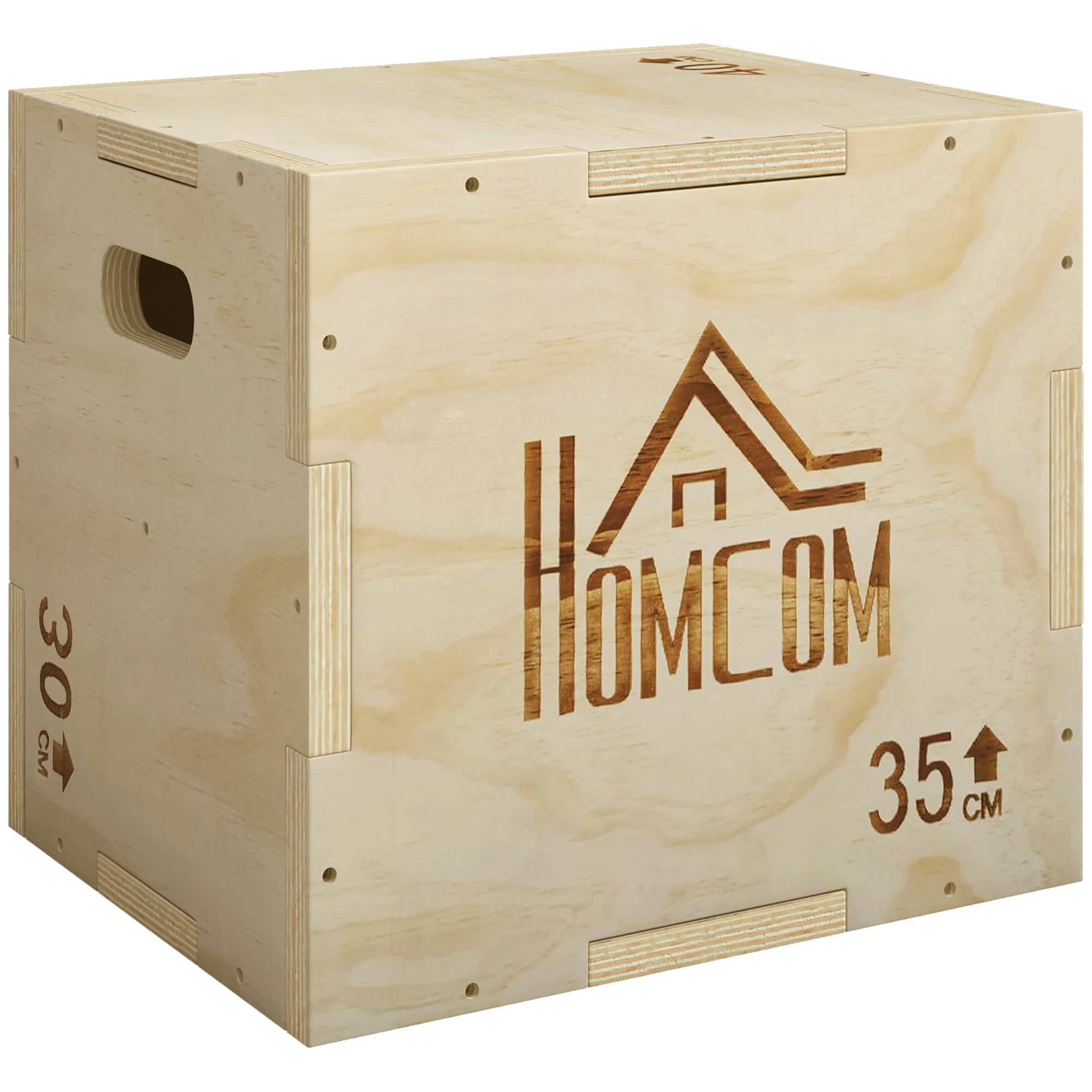 HOMCOM Box jump pliométrie appareil boîte à saut musculation fitness & crossfit plyobox pour box training 40,5/35,5/30,5 cm