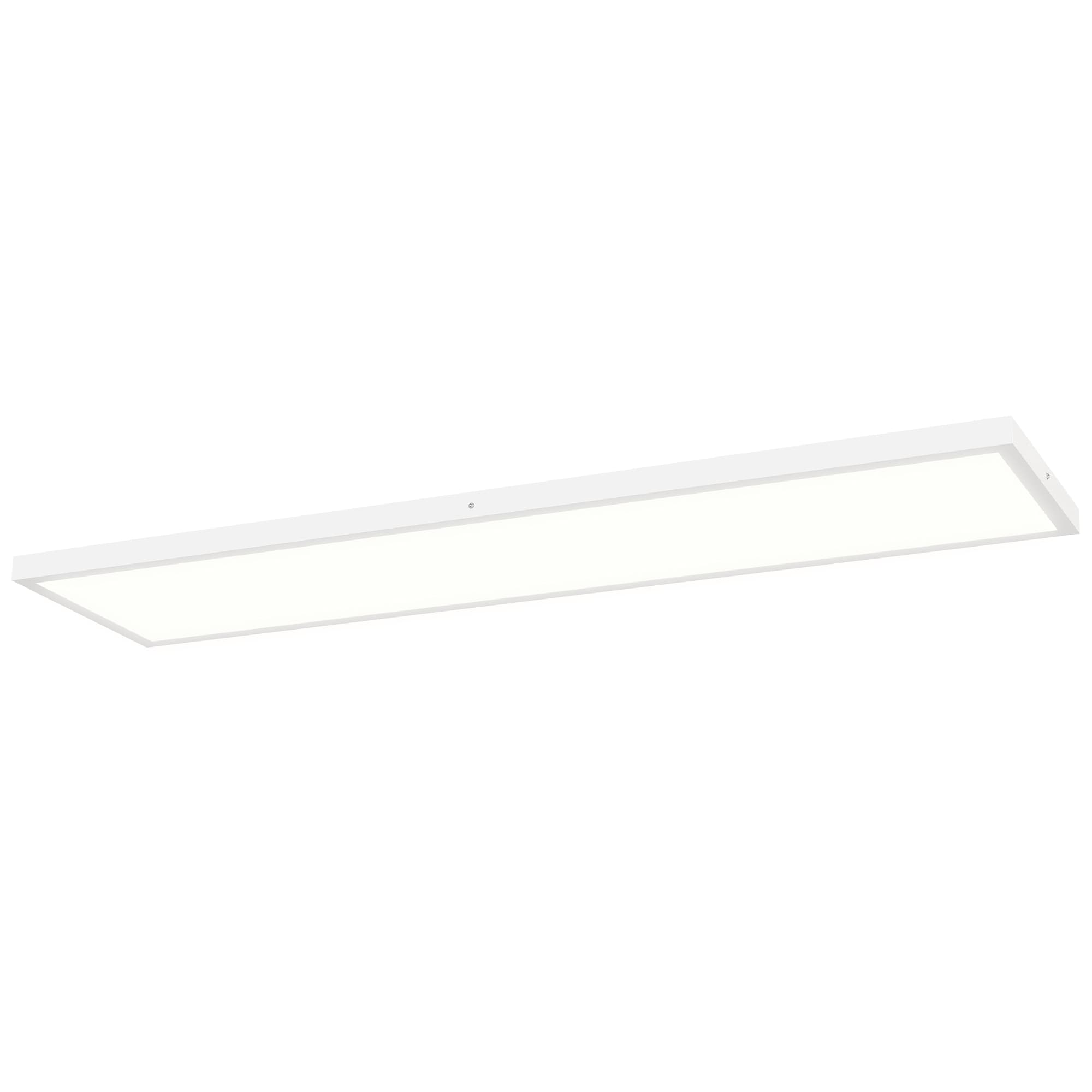 HOMCOM Lot de 4 plafonniers couleur réglable avec interrupteur DIP et mural 3000K/4000K/6000K 120x30x3,7 cm Blanc