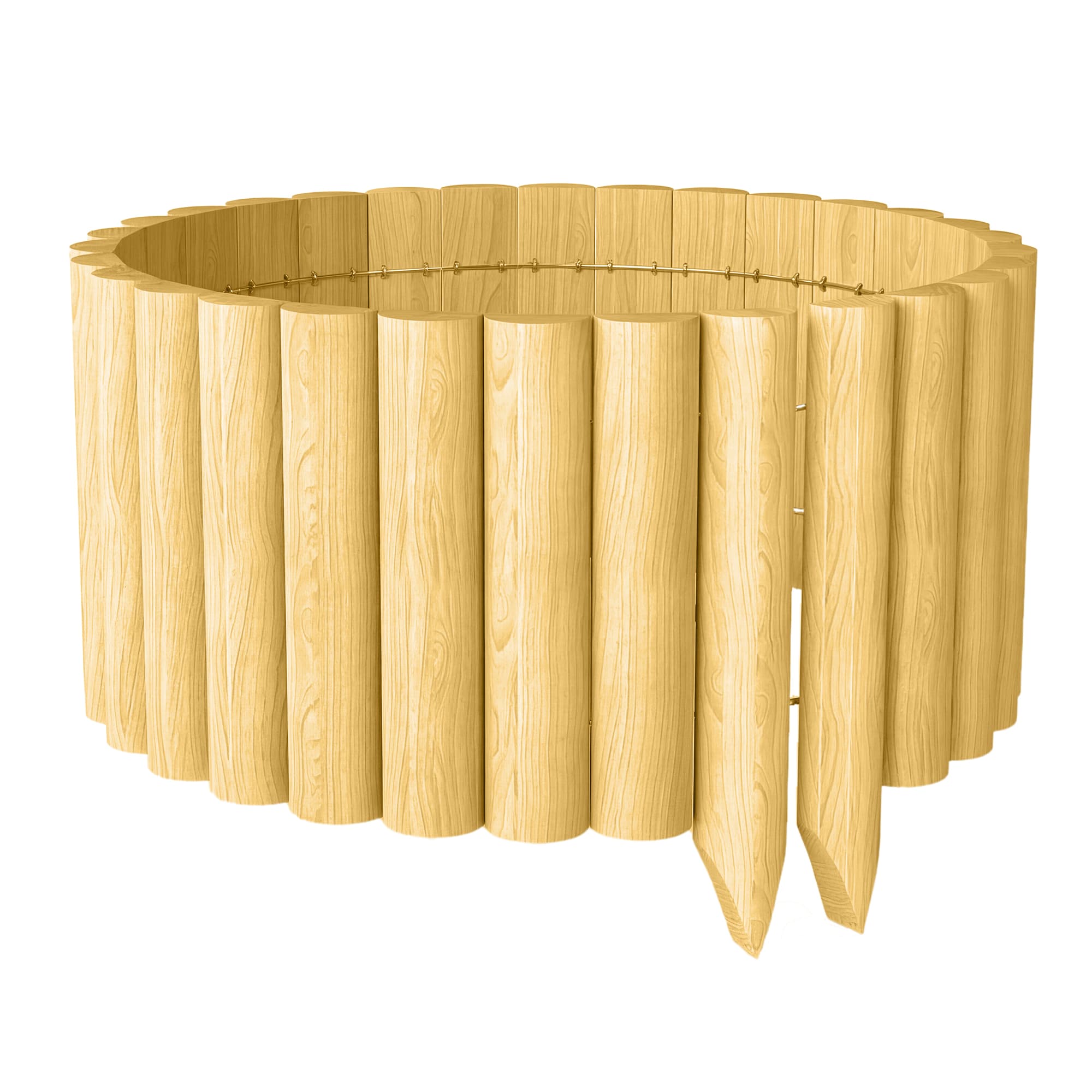 Outsunny Panneau décoratif Clôture de Jardin en Bois Résistante et Facile à Installer pour Patio Pelouse Allée 176x38 cm Naturel
