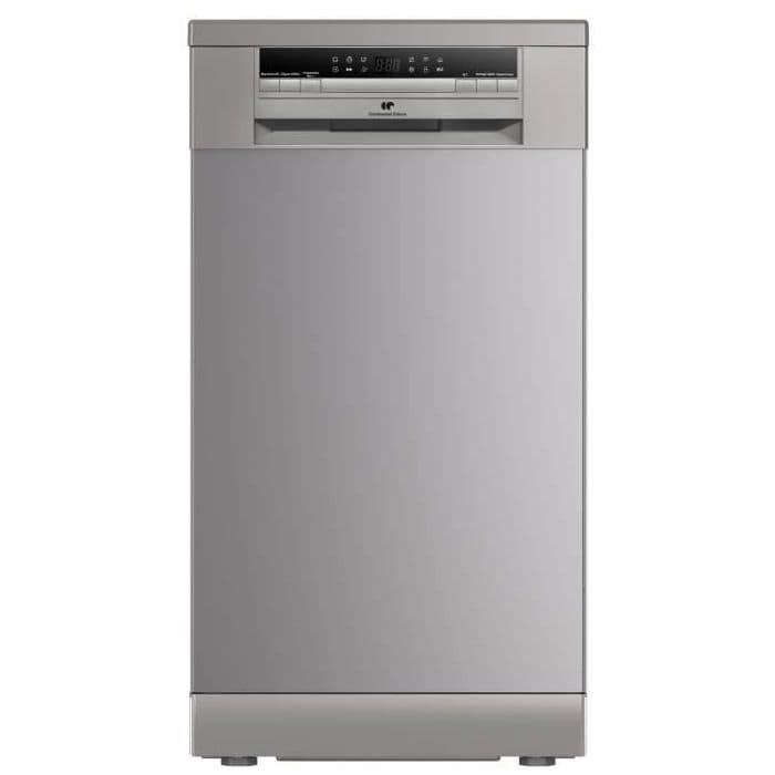 Lave-vaisselle pose libre - CONTINENTAL EDISON - CELV1145S - 11 couverts - 45 cm - 45 dB - Silver
