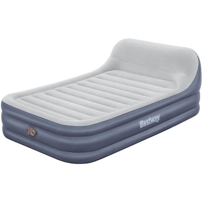 Lit gonflable - BESTWAY - 67923 - TritechTM SleekFlowTM - 2 places, 226 x 152 x 84 cm, tete de lit, pompe intégrée