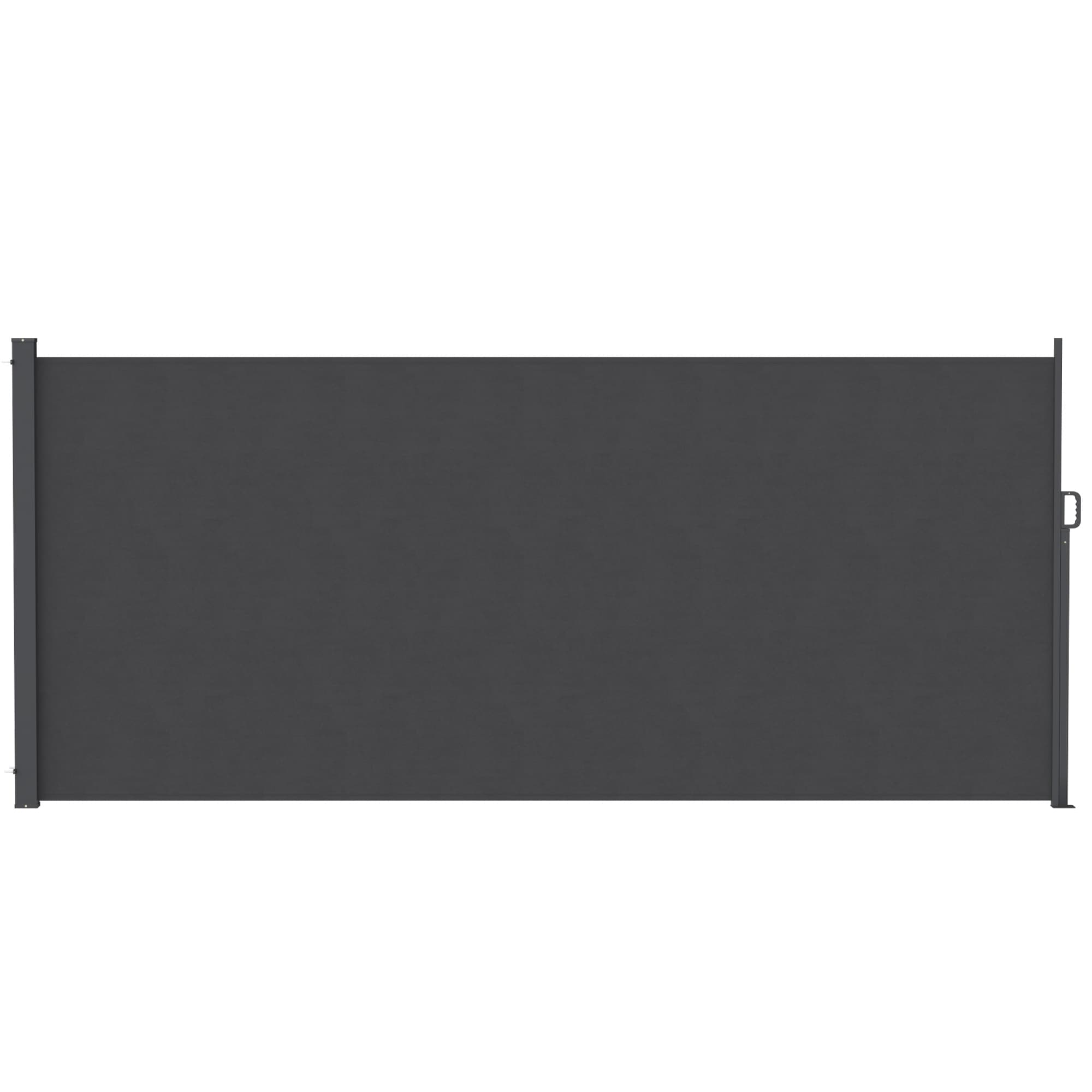 Outsunny Store latéral rétractable, protection visuelle pour espaces extérieurs, déperlant, UV 50+, 420 x 185 cm, Gris foncé