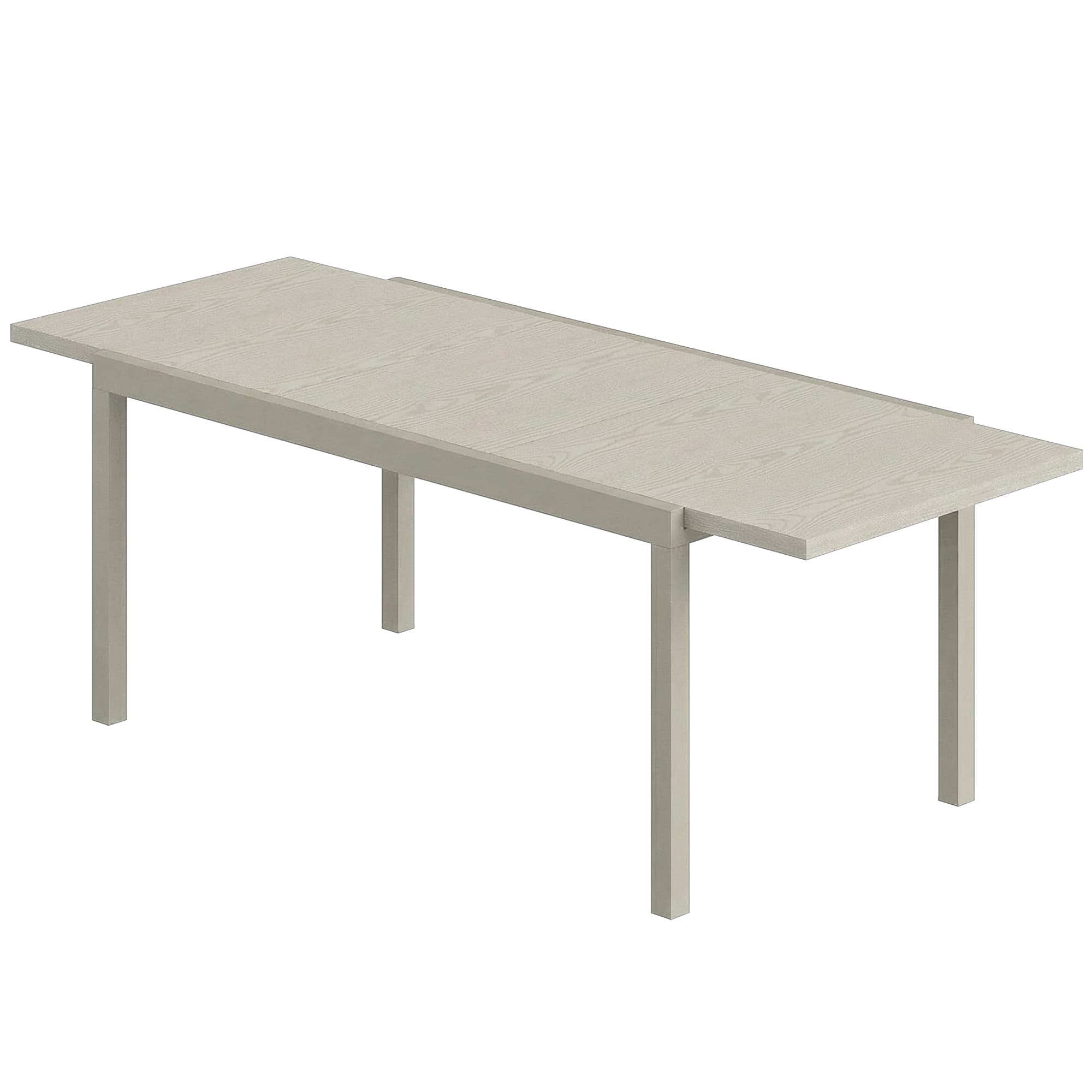 Outsunny Table de jardin extensible 154/214 x 85 cm Table à manger en aluminium pour 8-10 personnes avec effet bois Gris clair