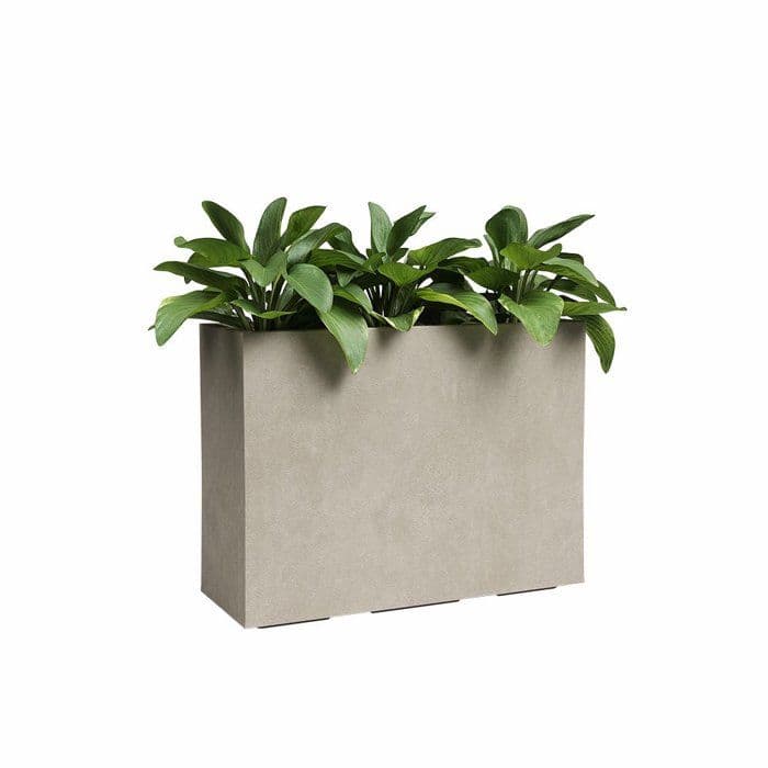 Jardiniere haute SYDNEY - Plastique - Creme - Rectangulaire - 79.5x295x68 cm - 50 L - ARTEVASI