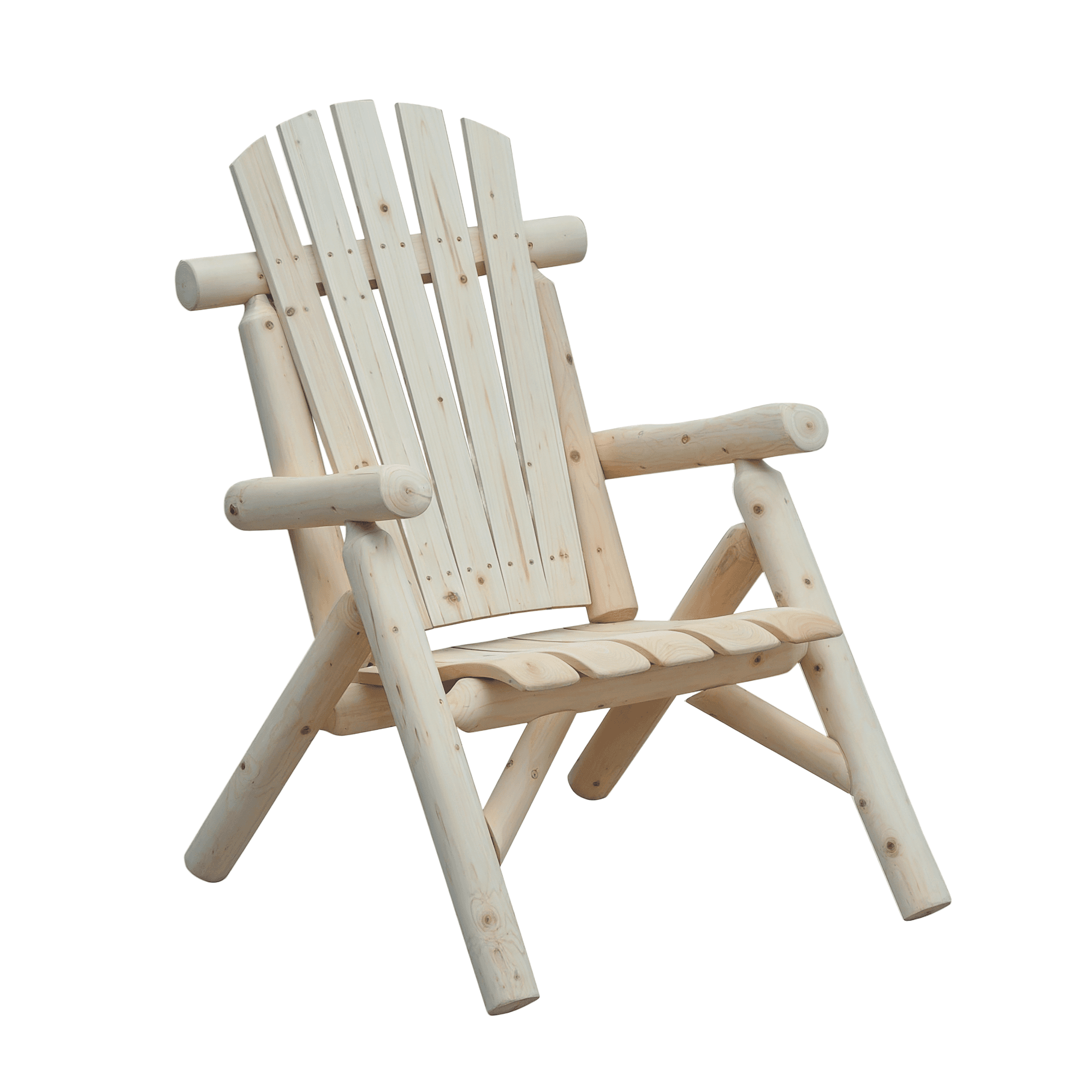 Outsunny Adirondack Fauteuil de Jardin Style Néo-Rétro en Bois Naturel de Pin 83 x 68 x 101cm