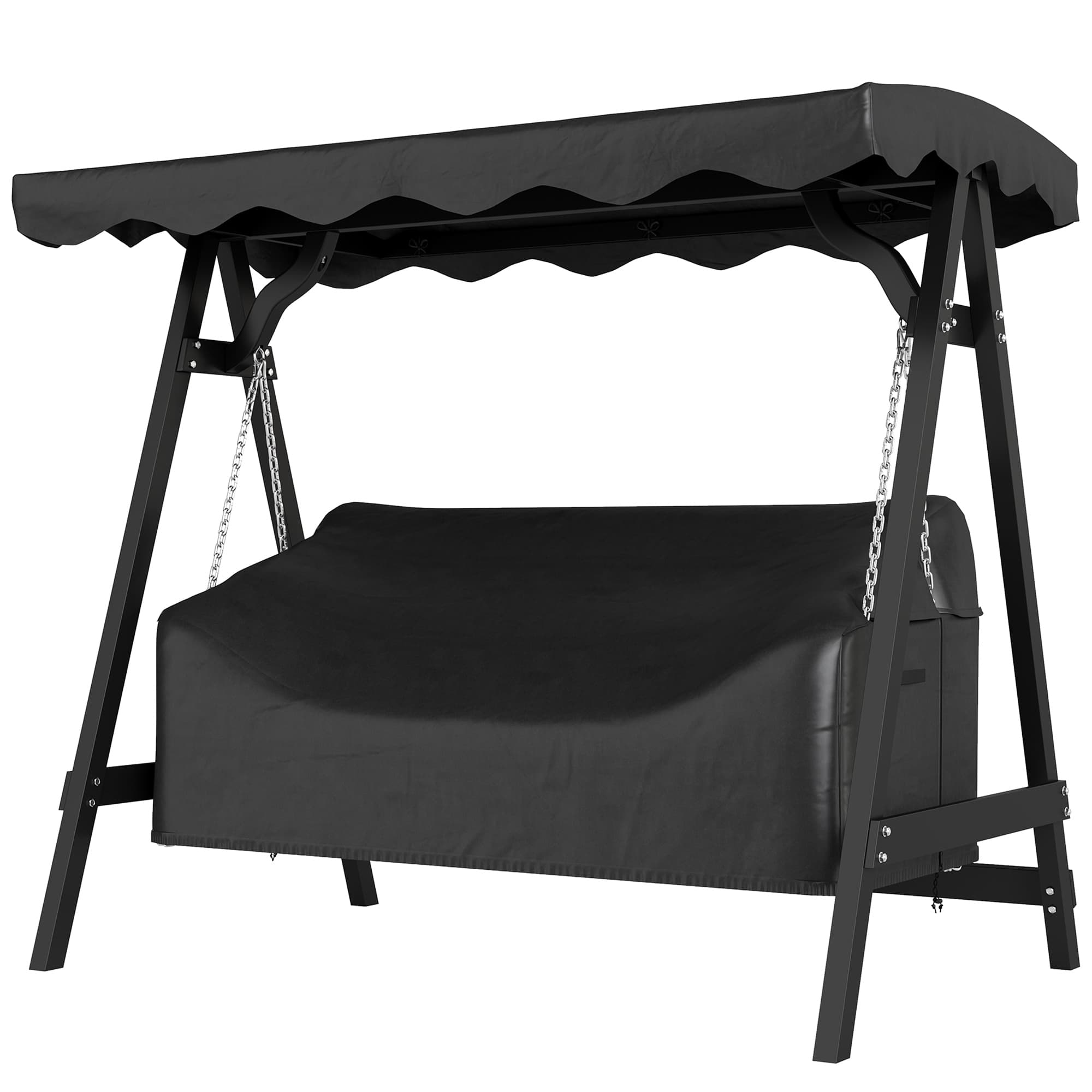 Outsunny Housse pour balançoire 3 places, housse de protection étanche, coupe-vent et résistante aux UV, tissu Oxford 420D