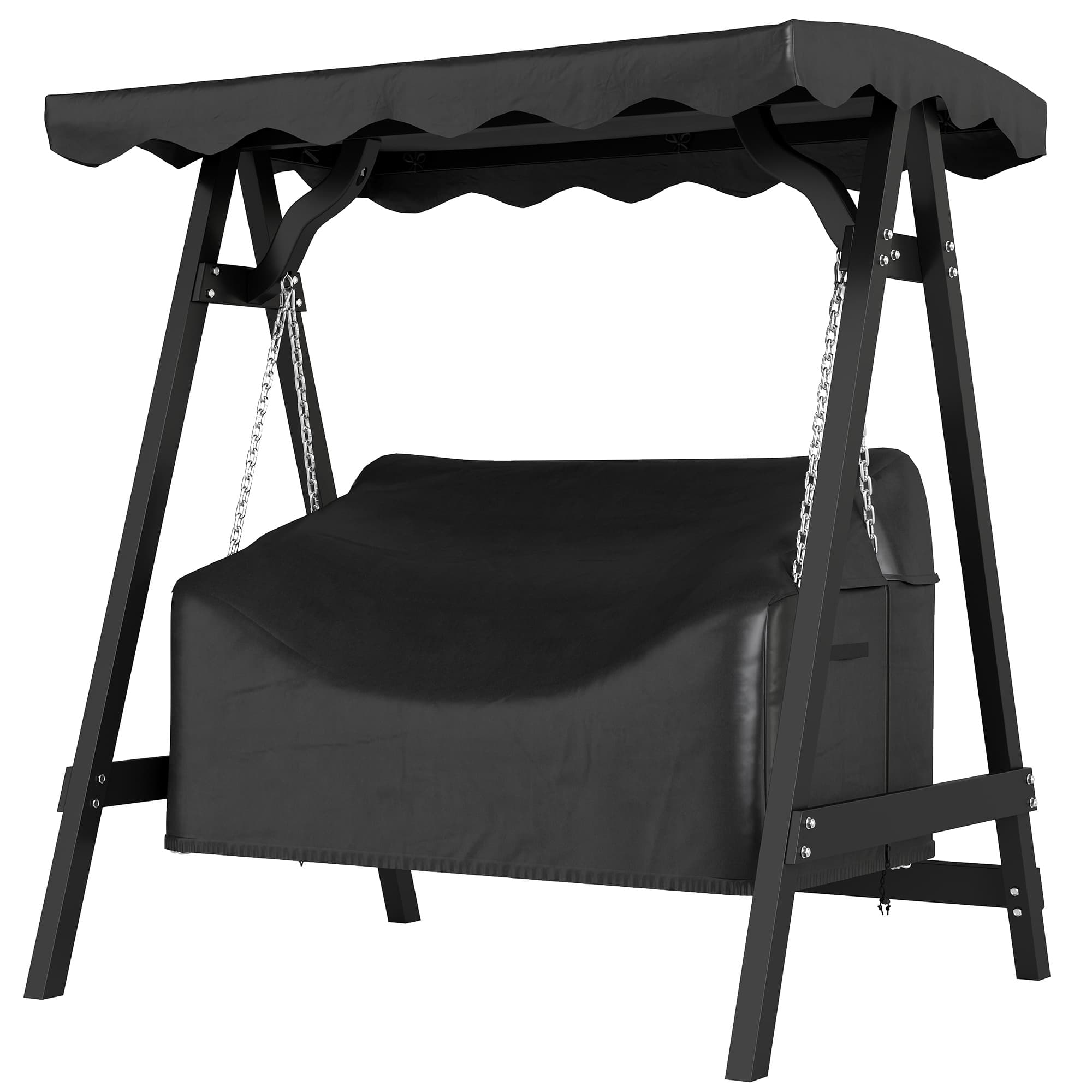 Outsunny Housse pour balancelle 2 places, housse étanche, coupe-vent et résistante aux UV, tissu Oxford 420D