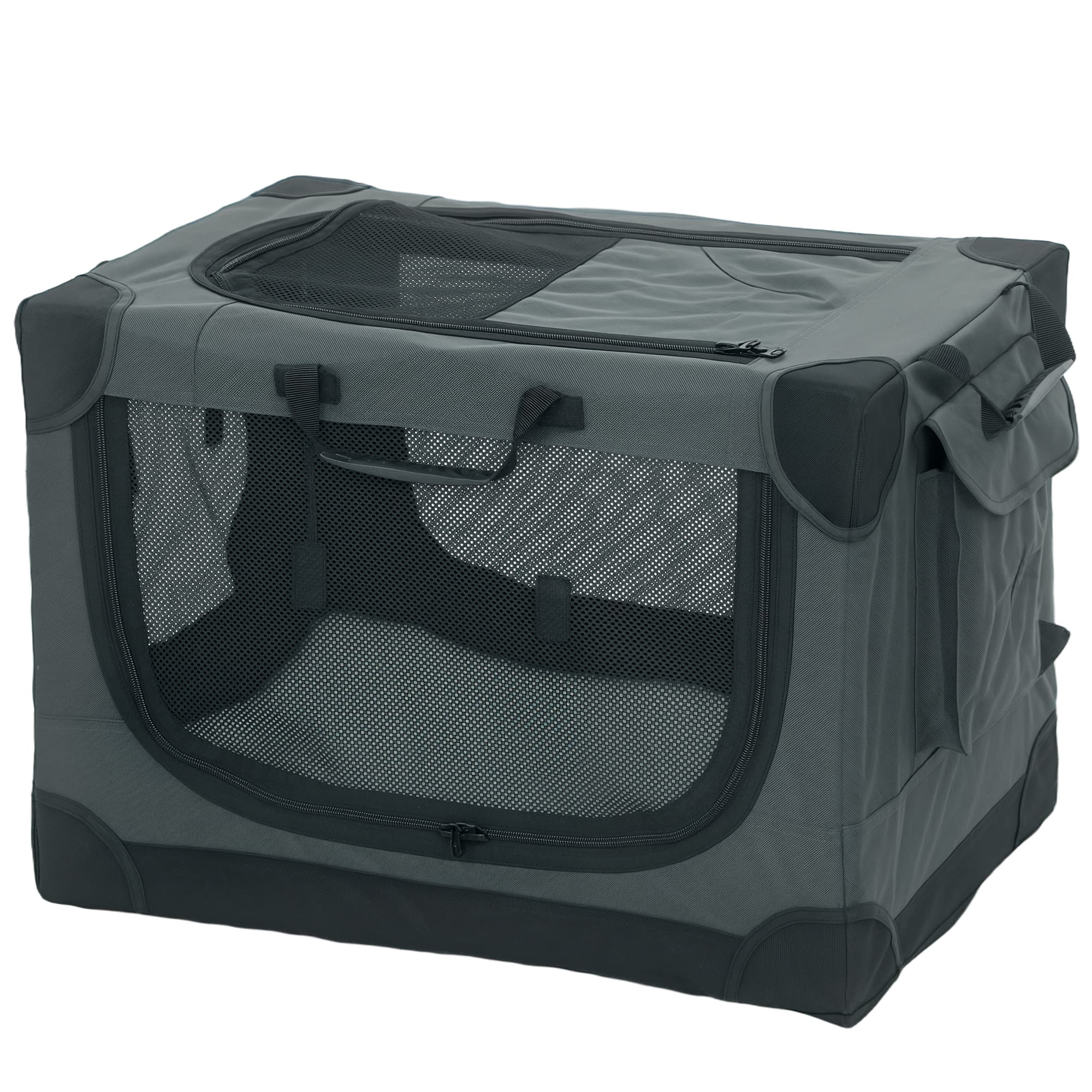PawHut Caisse pliable pour chien, caisse de transport avec coussin, housse amovible lavable en tissu Oxford pour chiens jusqu'à 4kg Vert armée