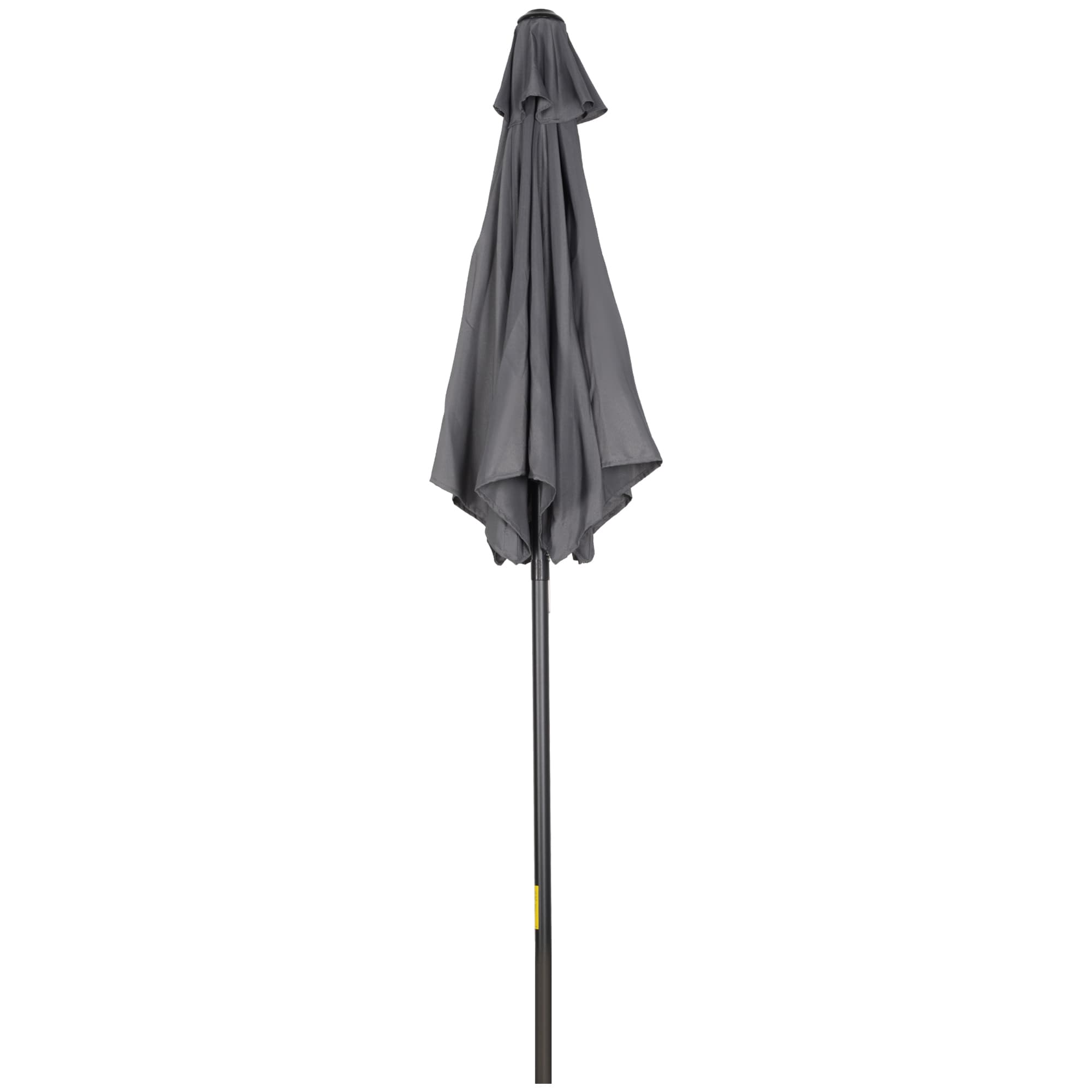 Outsunny Parasol de terrasse extérieur avec toit ventilé mât démontable en aluminium pour jardin patio Gris foncé