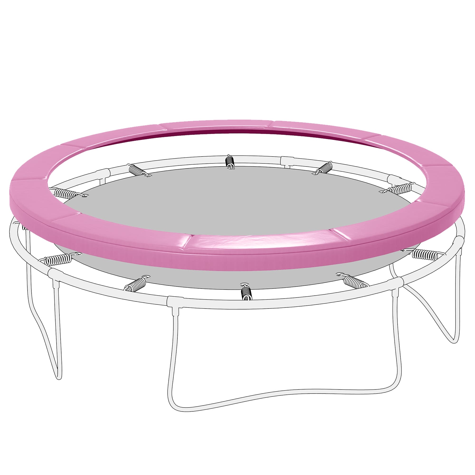 SPORTNOW Housse de remplacement pour trampoline, imperméable, résistante à la déchirure, Ø244 cm, Rose