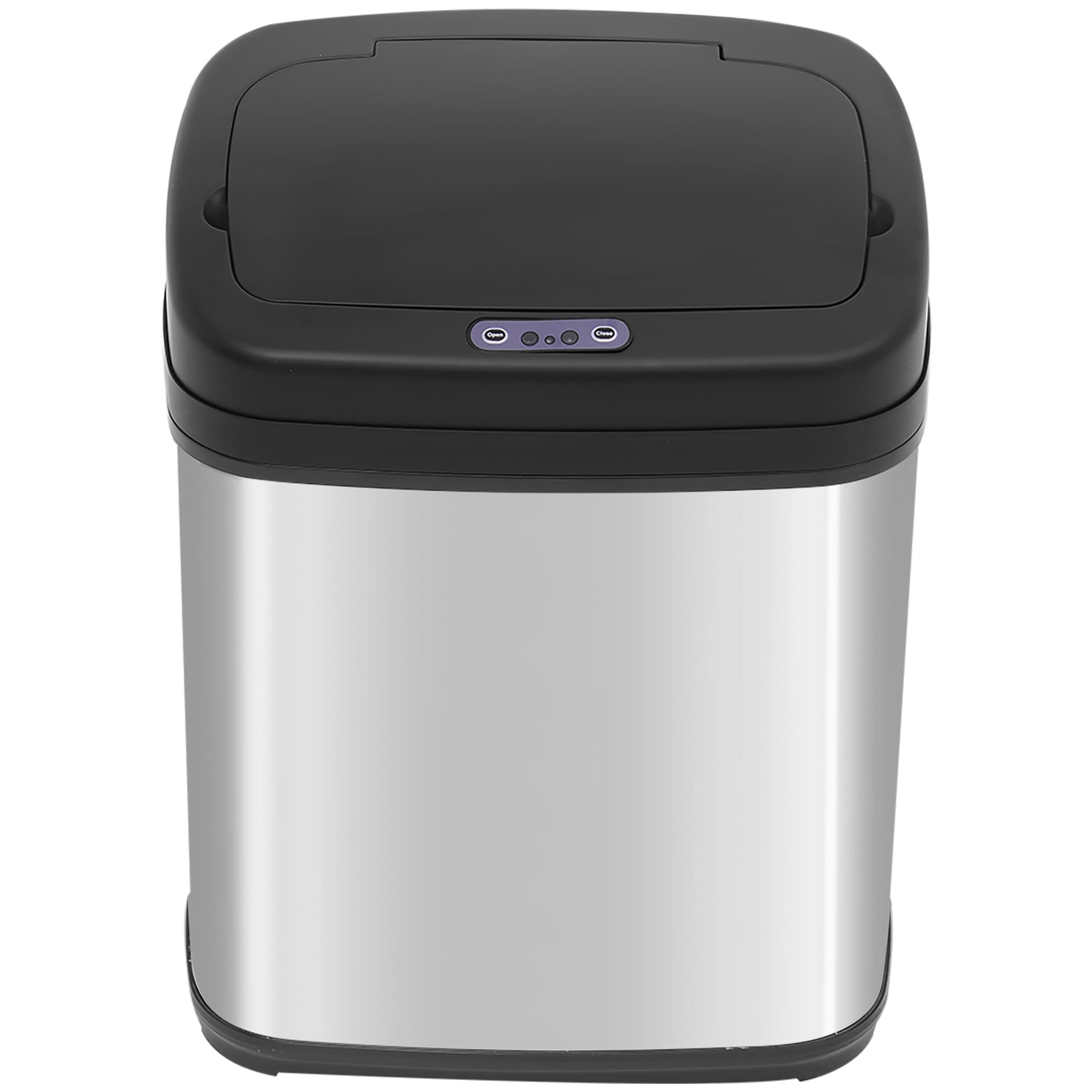 HOMCOM Poubelle à capteur 20L Acier inoxydable Poubelle automatique avec détecteur de mouvement, seau intérieur 33 x 25 x 42,5 cm Argent+Schwarz