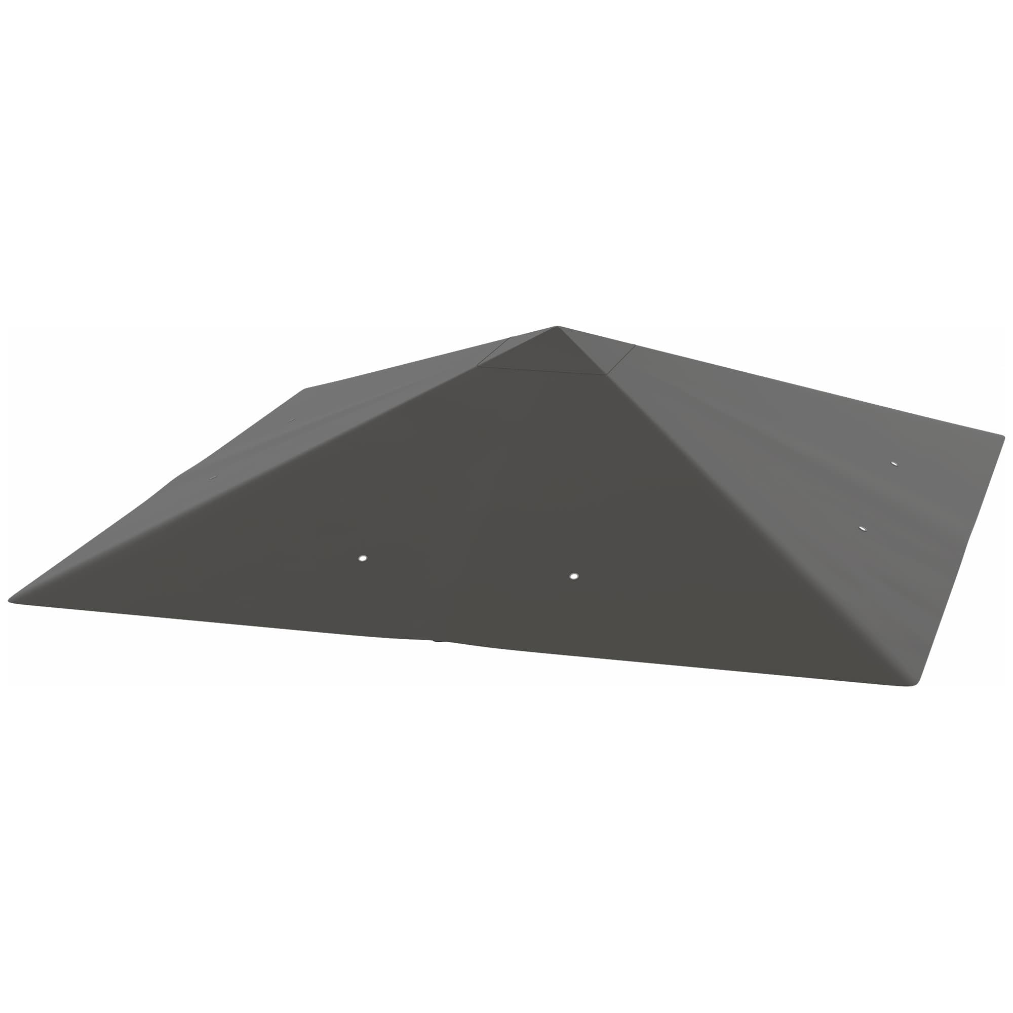 Outsunny Toit de remplacement pour pavillon 3 x 3 m, déperlant, toit UPF30+, housse de remplacement en tissu Oxford, 370 g/m2, Gris