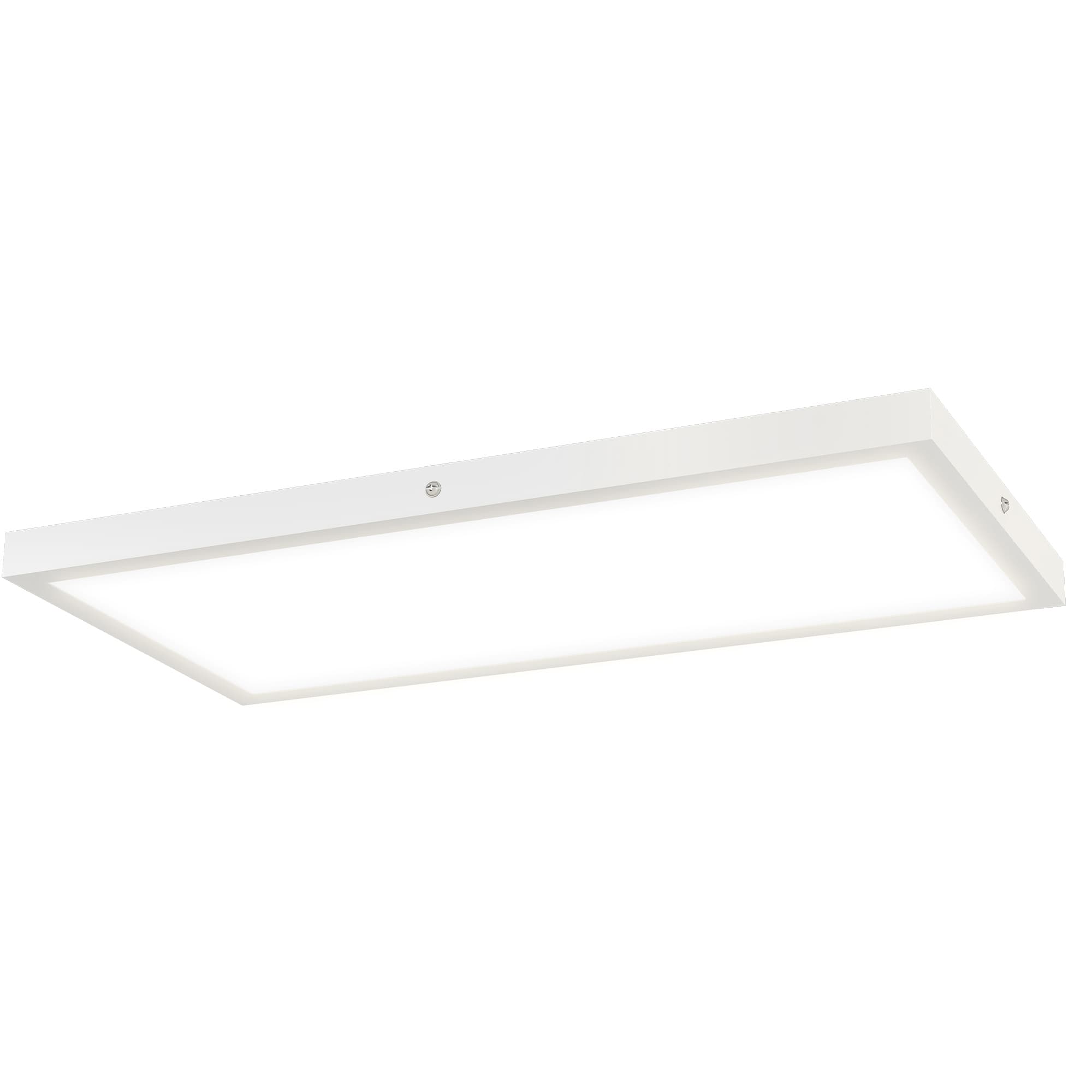HOMCOM Lot de 4 Plafonniers à couleur réglable avec interrupteur DIP et interrupteur mural 3000K/4000K/6000K 60x30x3,7 cm Blanc