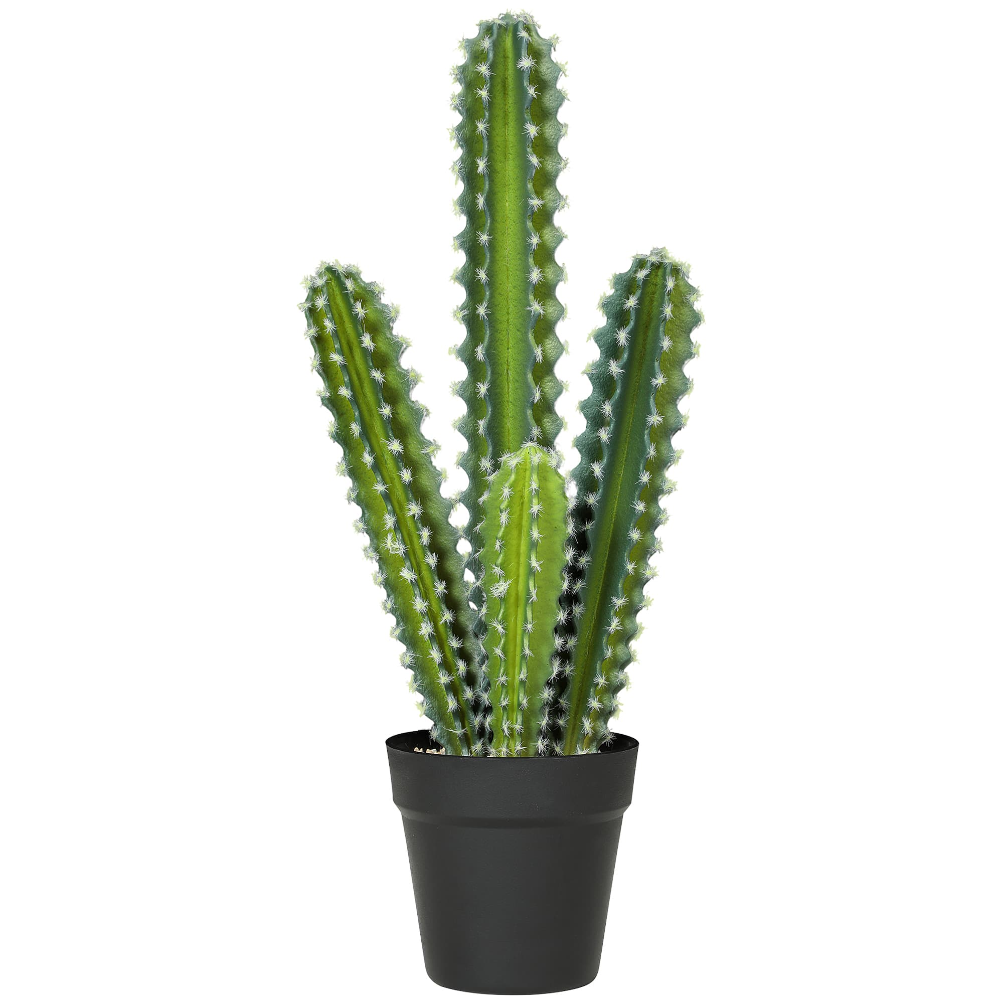 HOMCOM Plante artificielle Cactus 53 cm en pot pour la maison, le bureau