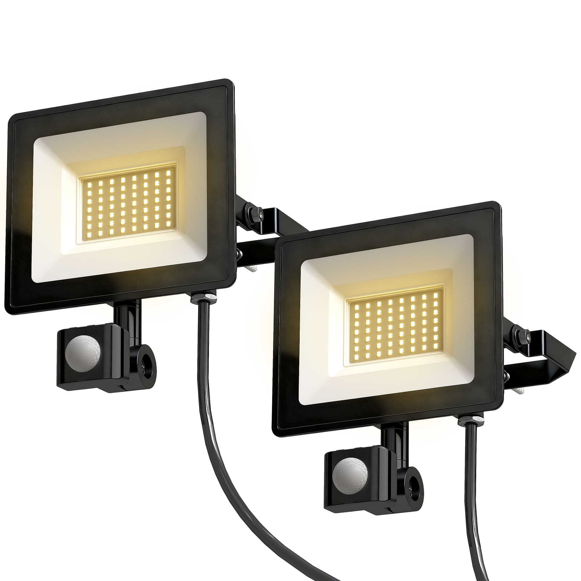 HOMCOM Lampe de travail 50W, réglable, 3 modes, Aluminium, polyvalente, Noir