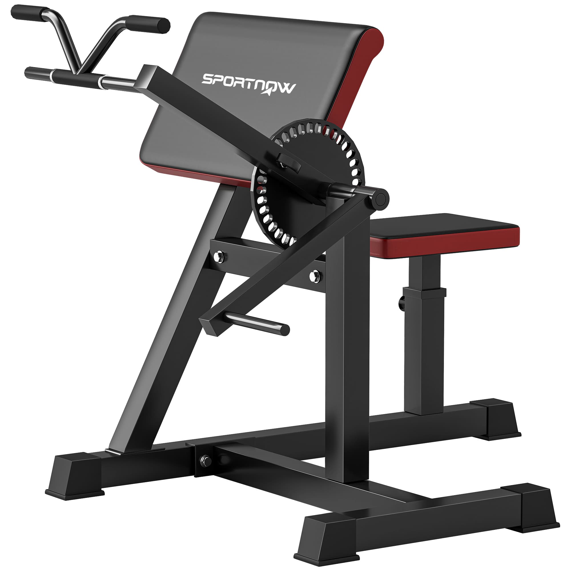 SPORTNOW Machine biceps et triceps 2 en 1 Banc de curl prédicateur avec siège et support de coude réglables pour salle de sport et maison